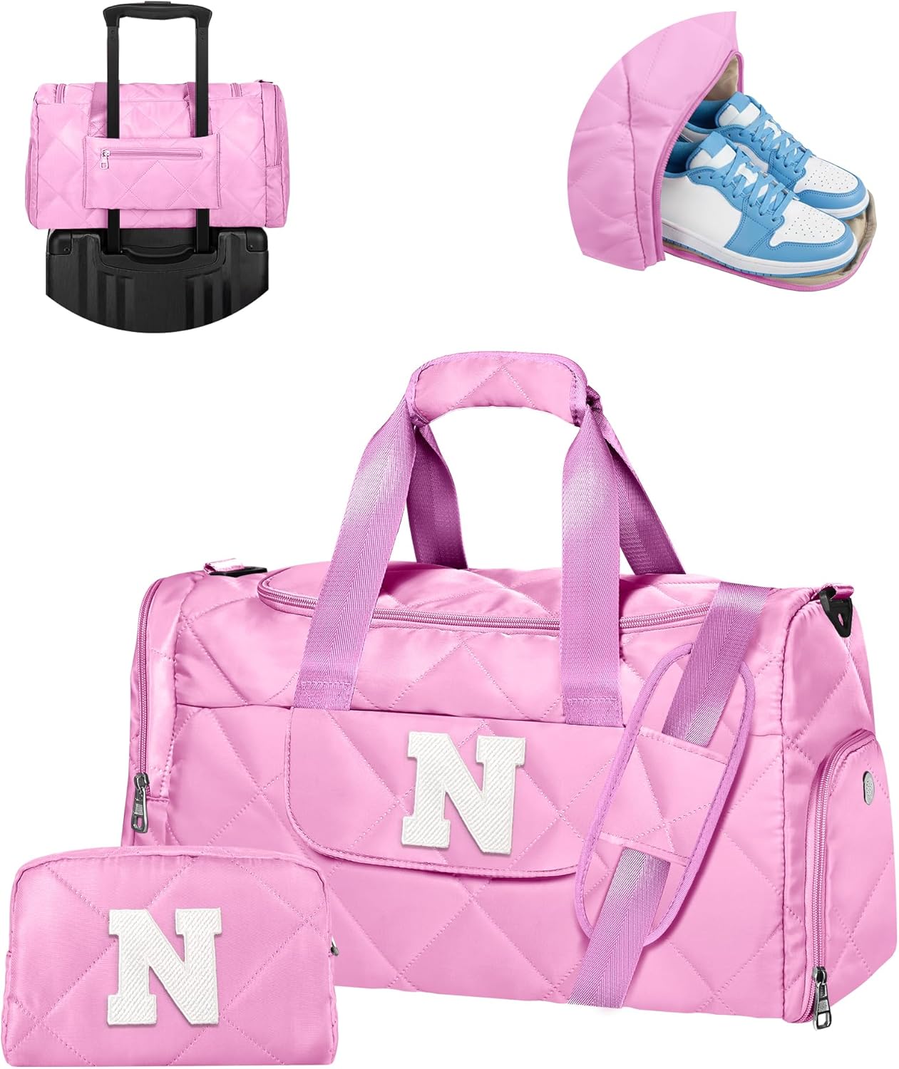 Gifts for Teenage Girls, Personalized Weekender Bag with Shoe Compartment, Dance Bag Duffle Bag
