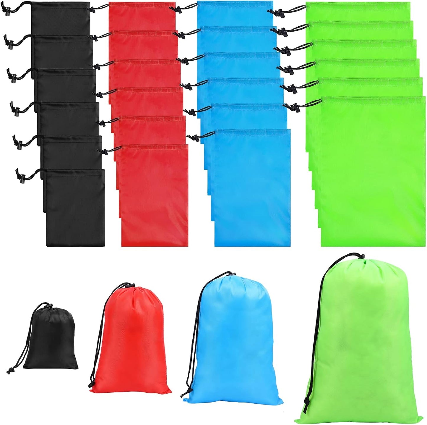 iMucci Upgrade Waterproof Drawstring Bag Sack Nylon Bag Ditty Bag for Gym Traveling, Hiking, Yoga, Shopping