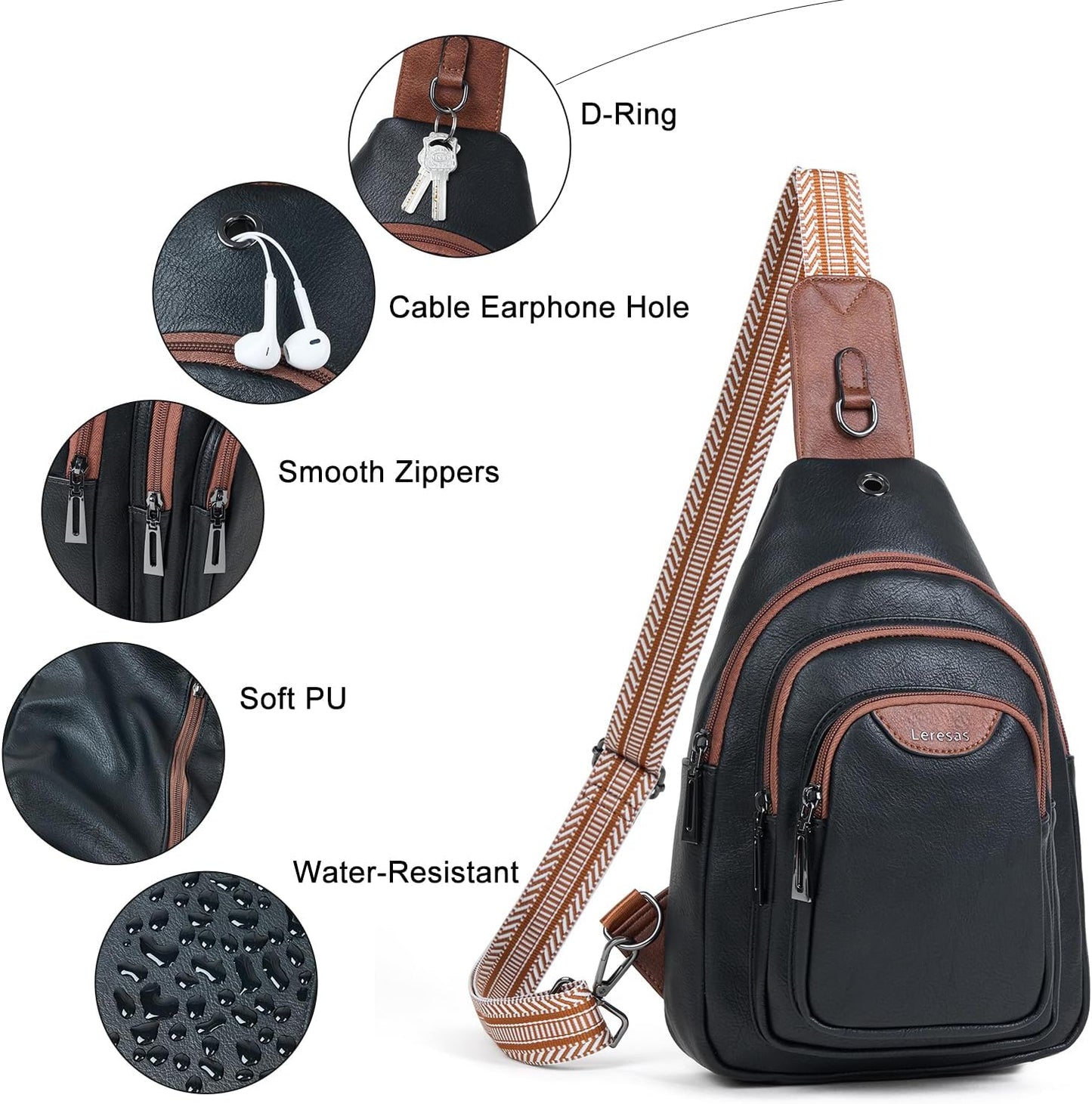 Crossbody Sling Bag for Women Men Anti Theft Cross Body Fanny Pack Belt Bag Purse Gifts for Women