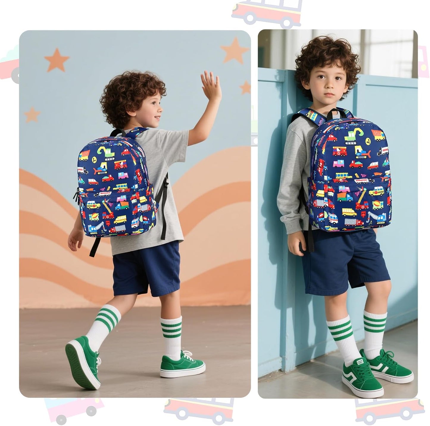 CAMTOP Preschool Backpack for Kids Boys Girls Toddler Backpack Kindergarten School Bookbags for Age 3-8