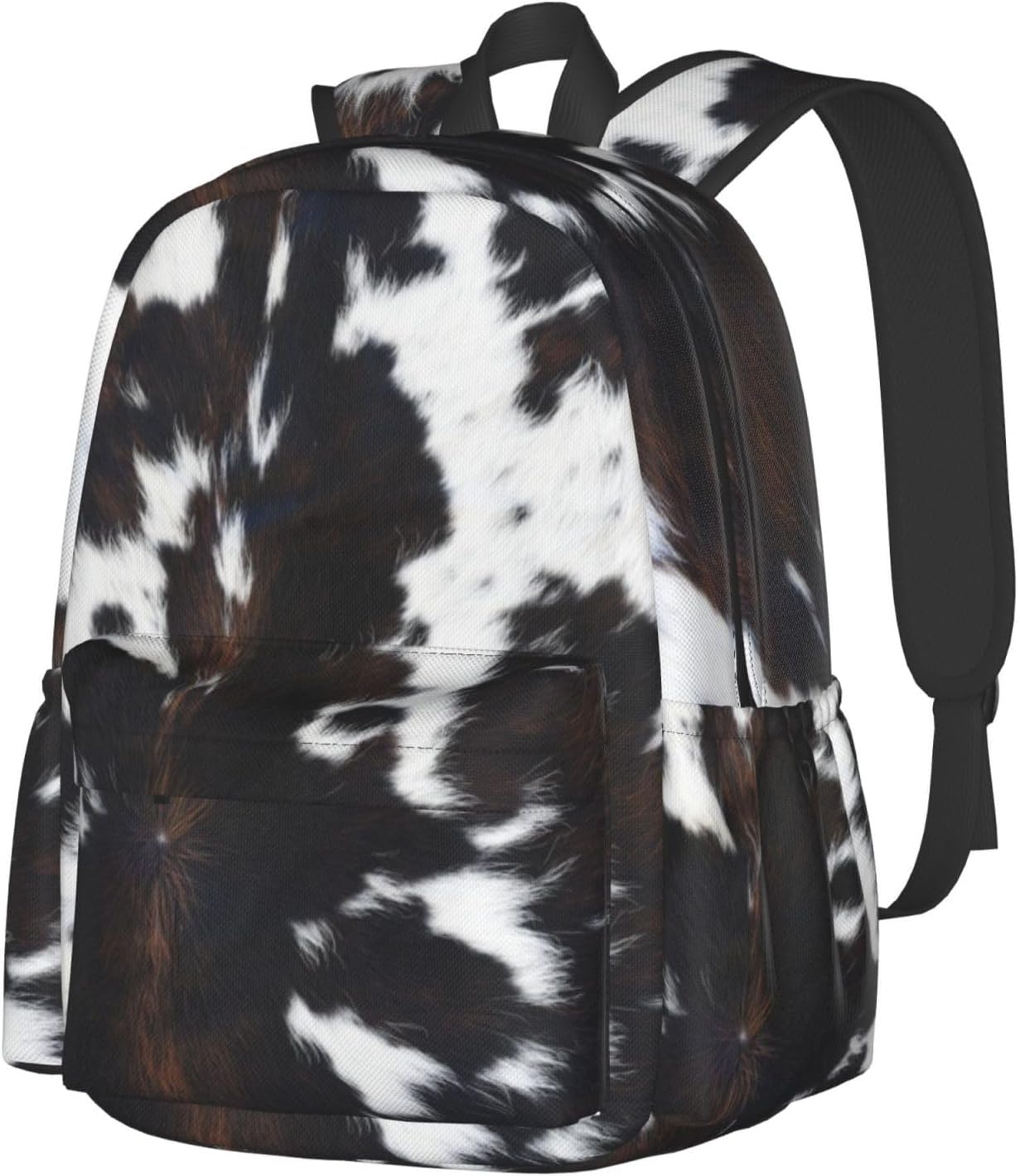 Cow Real Fur Backpack School Bag Lightweight Bookbag Laptop Travel Daypack For Kids Girls Boys Teens
