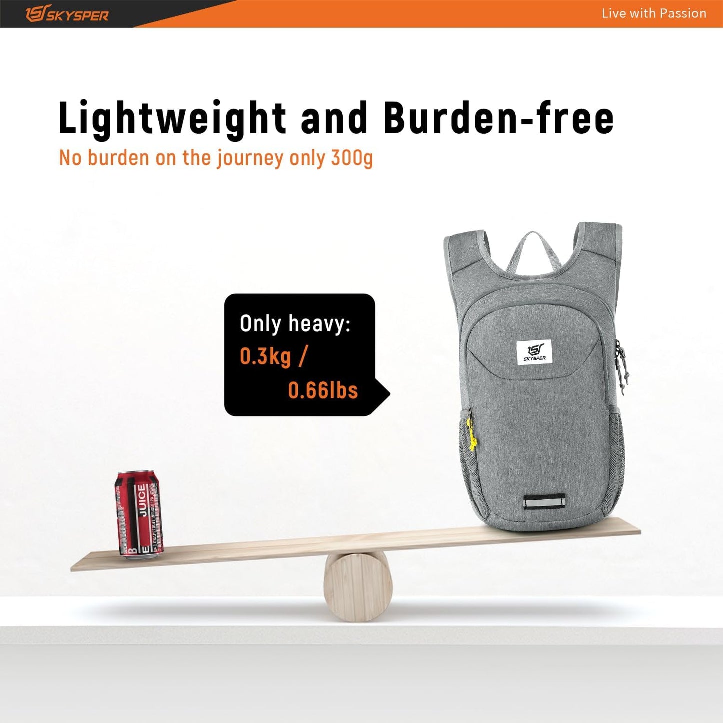 SKYSPER Small Hiking Backpack 10L Packable Lightweight Back Pack Foldable Travel Daypack for Women Men