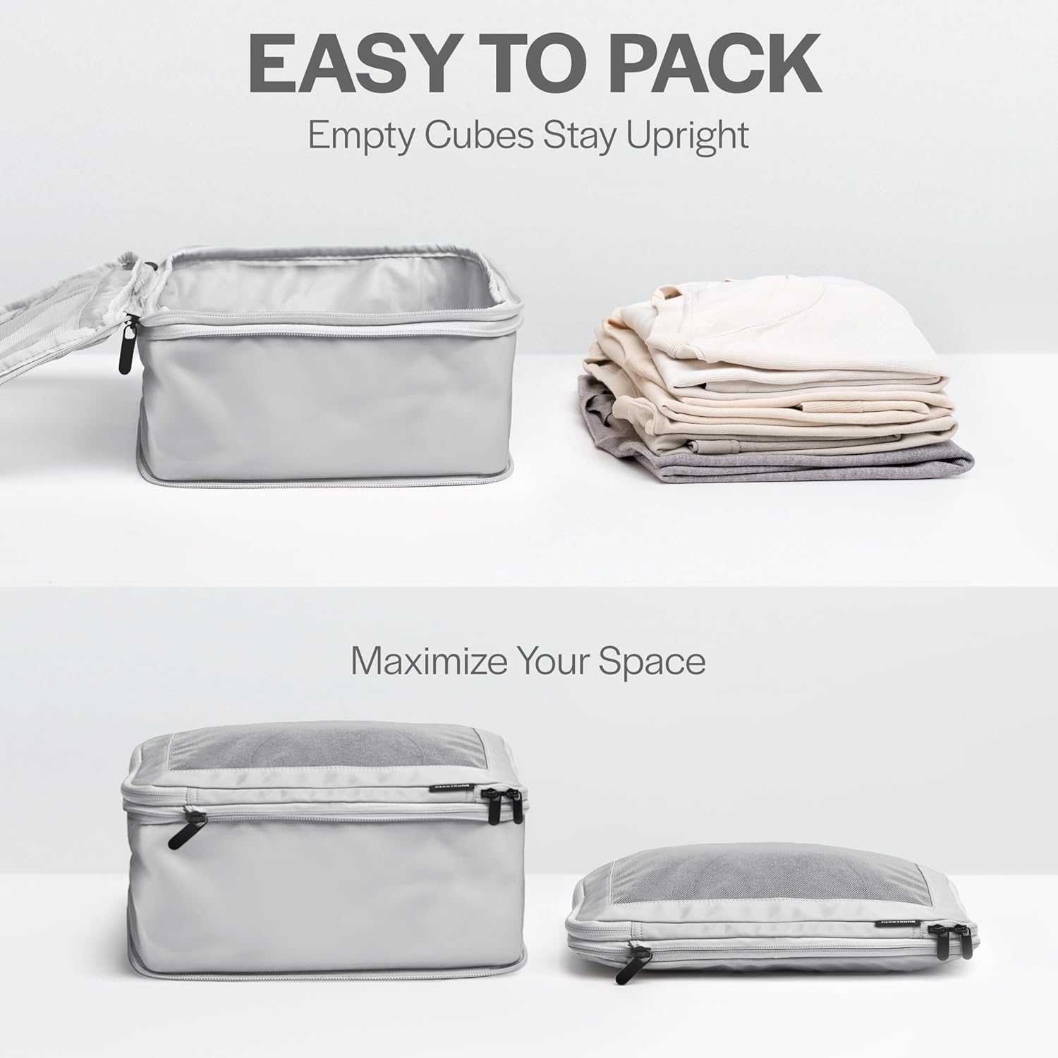 Aerotrunk Compression Packing Cubes for Travel - Luggage Organizer Bags - Double Zipper Packing