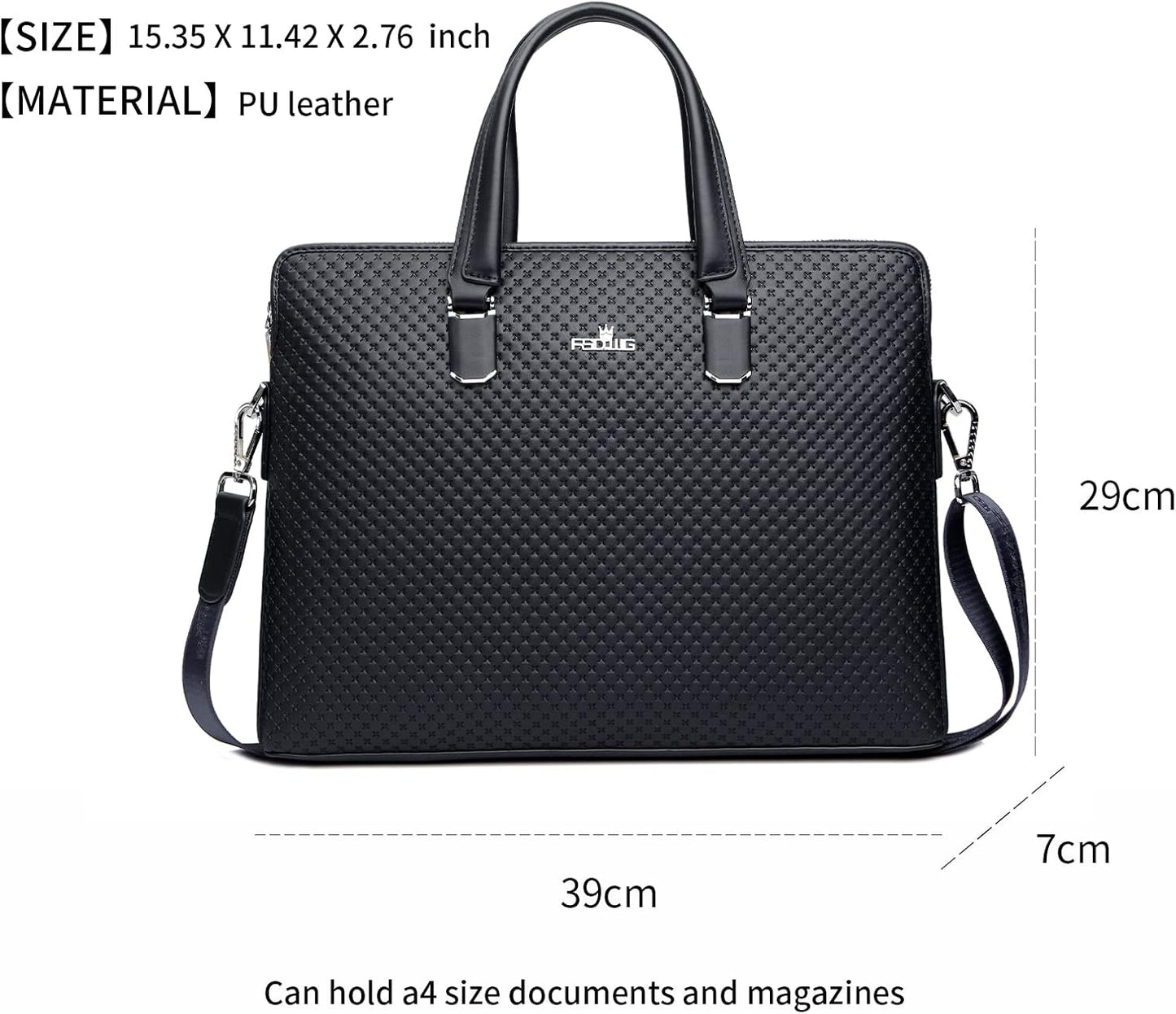 FSD.WG]Business Bag Leather Briefcase Shoulder Laptop Business Bag for Men