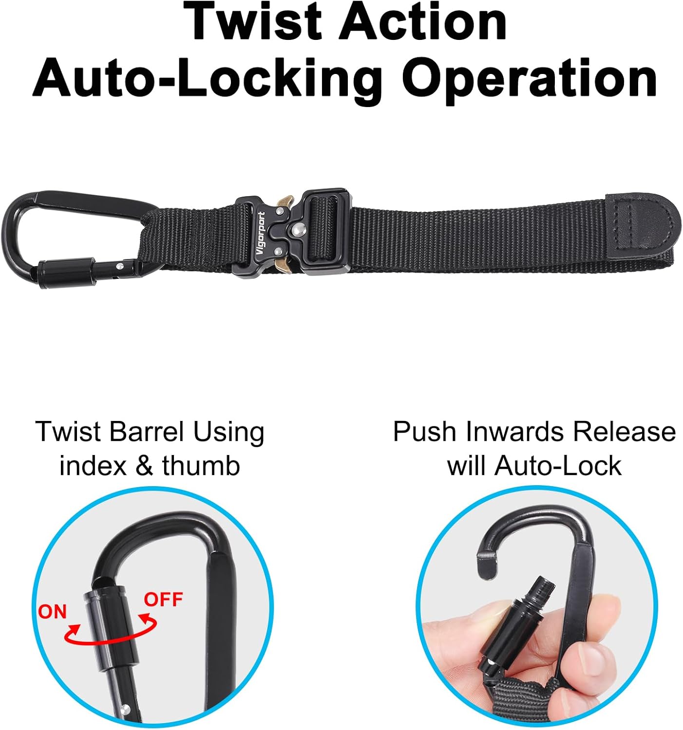 Vigorport Luggage Straps, Straps for Suitcase, Add A Bag Adjustable Luggage Accessories with Carabiner for Connect Your 2 Suitcases, Bag Straps for Luggage