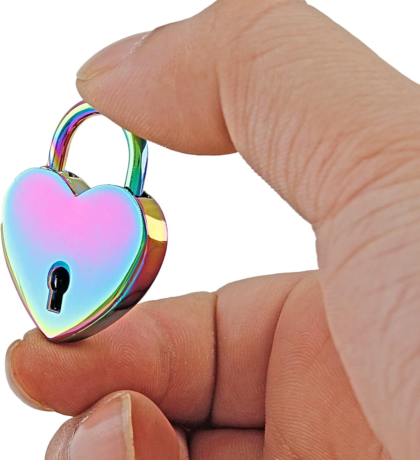2 Pcs Colorful Padlocks Key Lock with Key, Mini Love Heart Head Luggage Locks, Modern Fashion Style