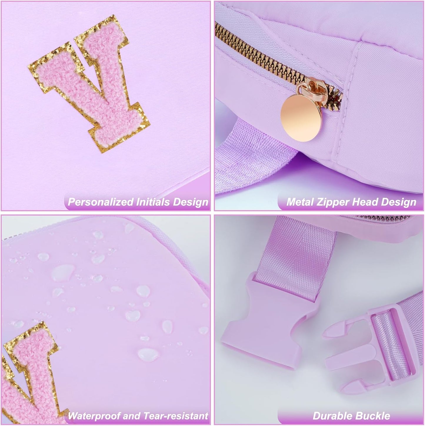 Birthday Gifts for 4 5 6 7 8 9 10 11 12 13 Year Old Girls,Graduation Gifts for Teens Kids Daughter Sister Her,Fanny Pack Crossbody Bag Belt Bag Cute Trendy Stuff | Lavender,V