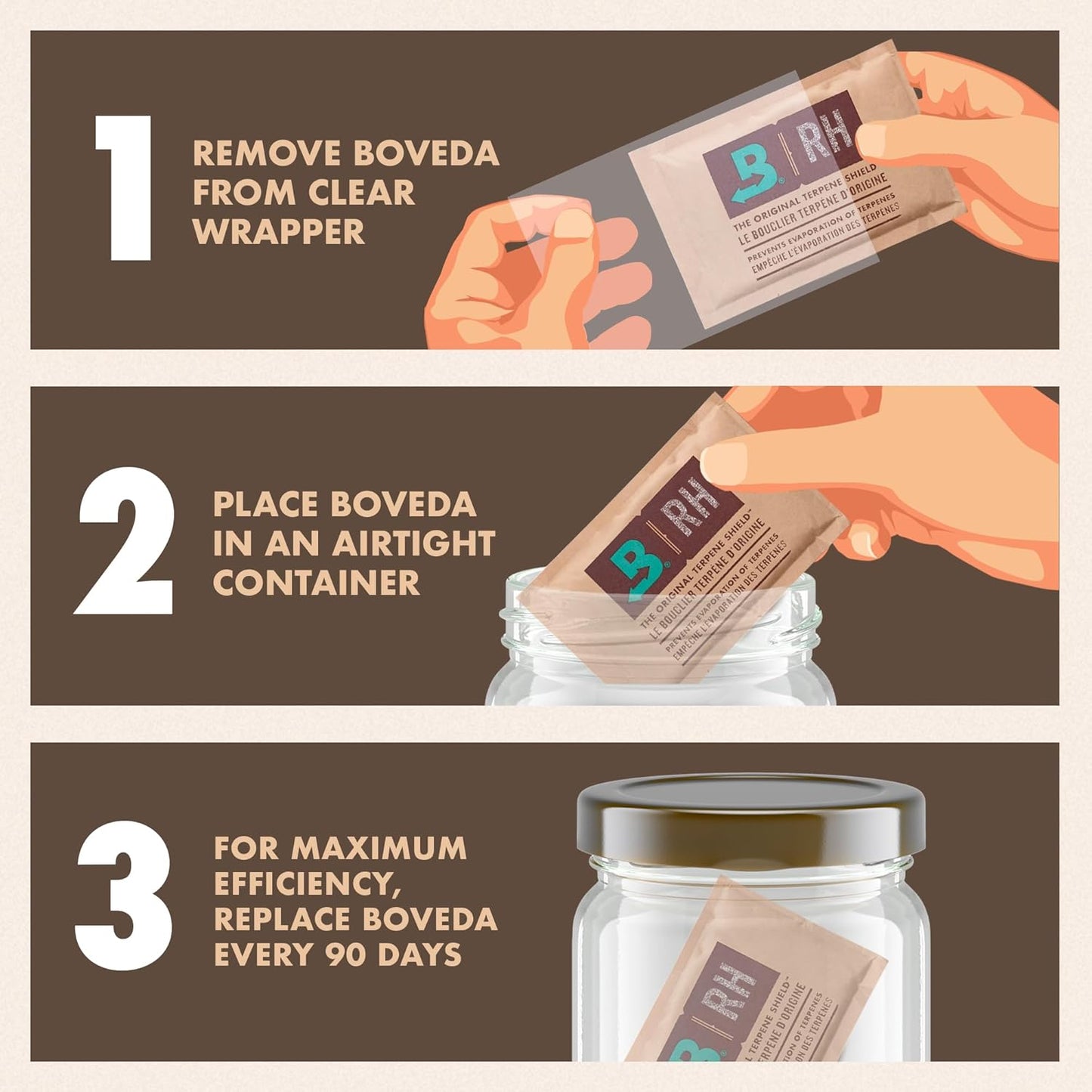 Boveda 58% Two-Way Humidity Control Pack For Storing 1 lb – Size 67 – Single – Moisture Absorber