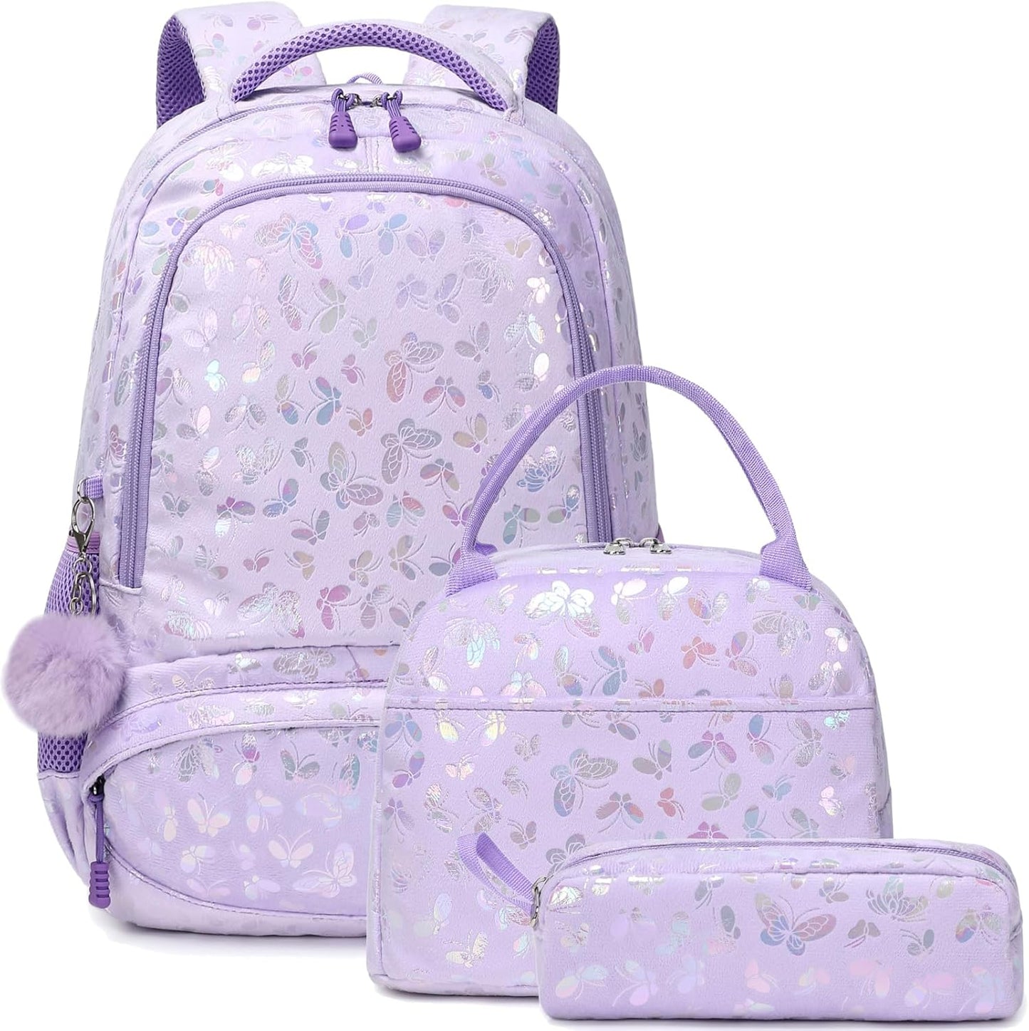 Meisohua Girls Backpack with Lunch Box 3 in 1 Set Kids Backpack for Girls Preschool Kindergarten Elementary School Backpack