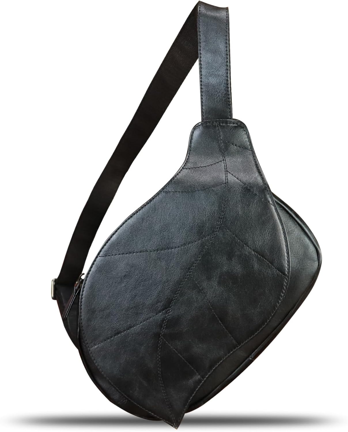 IVTG Genuine Leather Sling Bag for Women Vintage Real Leather Sling Backpack Fashion Shoulder Crossbody Bags Chest Bags