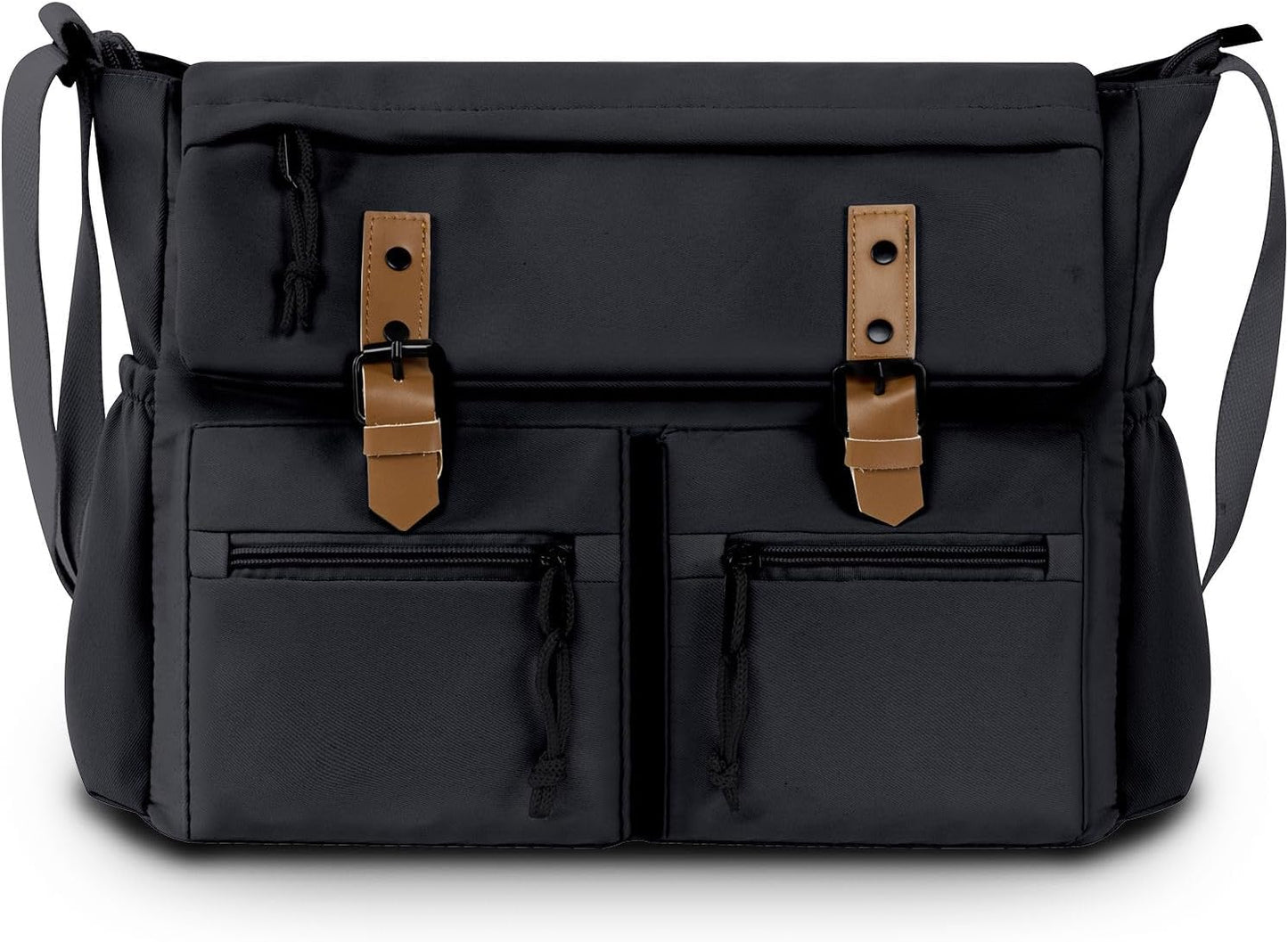 Travel Messenger Bag for Women Men: Durable Canvas Crossbody Handbag with Adjustable Strap Lightweight Laptop Purse