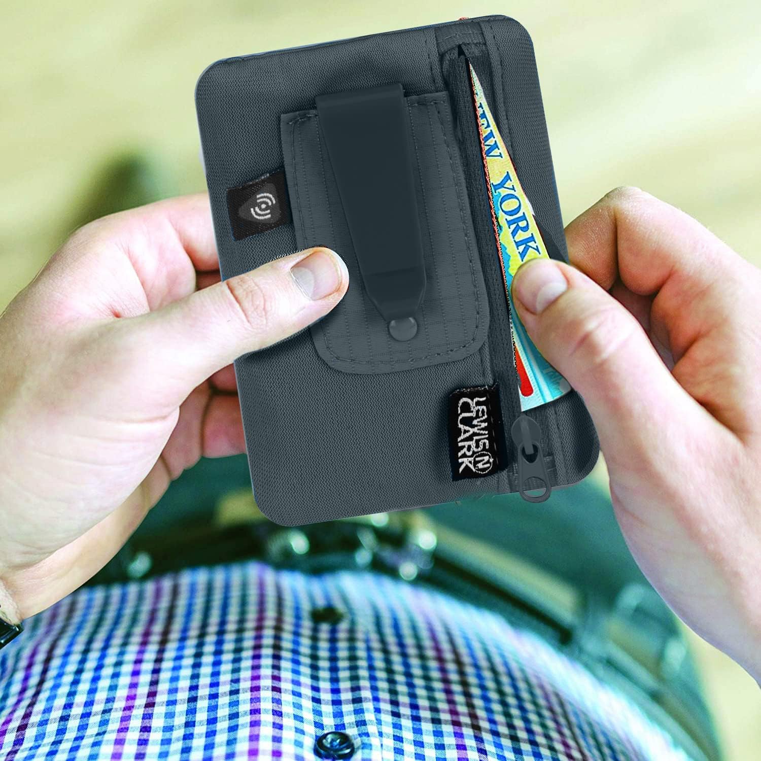 Lewis N. Clark RFID Hidden Clip Stash Money Belt Travel Pouch + Credit Card/Id Holder for Women &