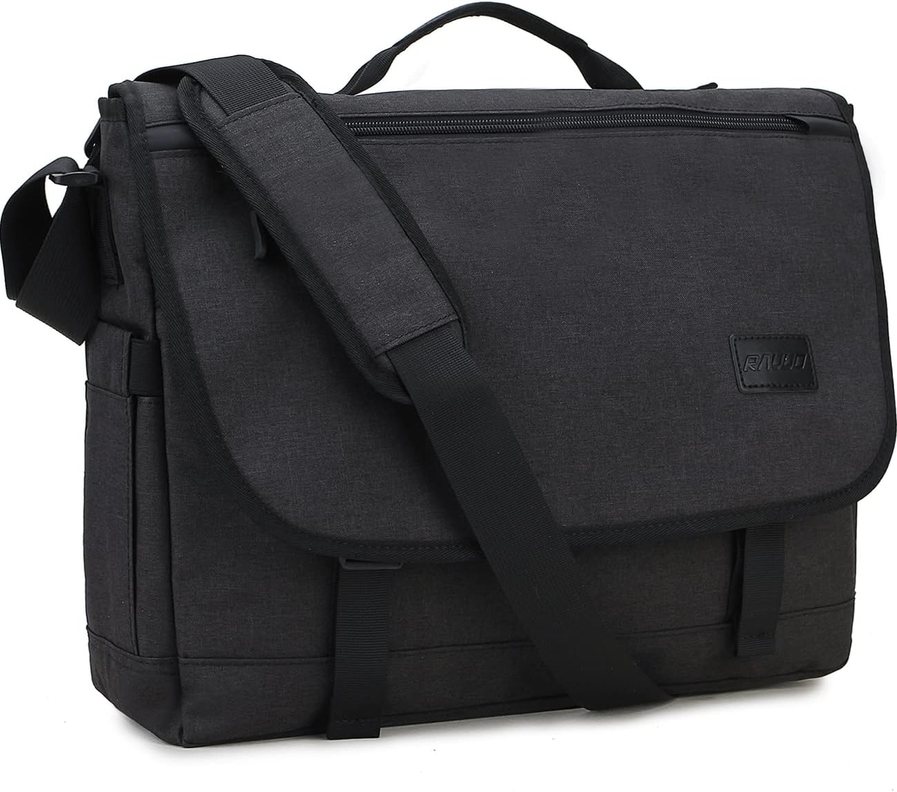 RAVUO Messenger Bag for Men, Water Resistant Lightweight Satchel 15.6 17 Inch Laptop Bags Shoulder Bookbag