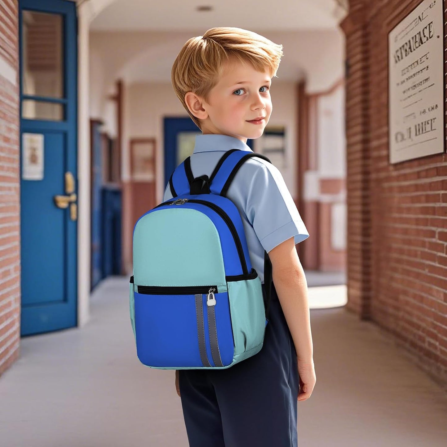 Kids Backpack for Boys Kindergarten School Backpack 14 inch Bookbag for Boys 4-8