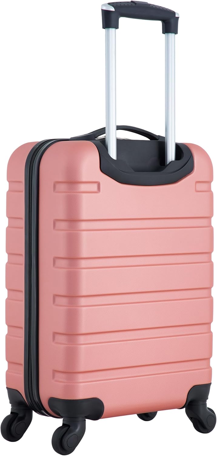 Travelers Club Harper Luggage, Rose Gold, 22-Inch Carry-On