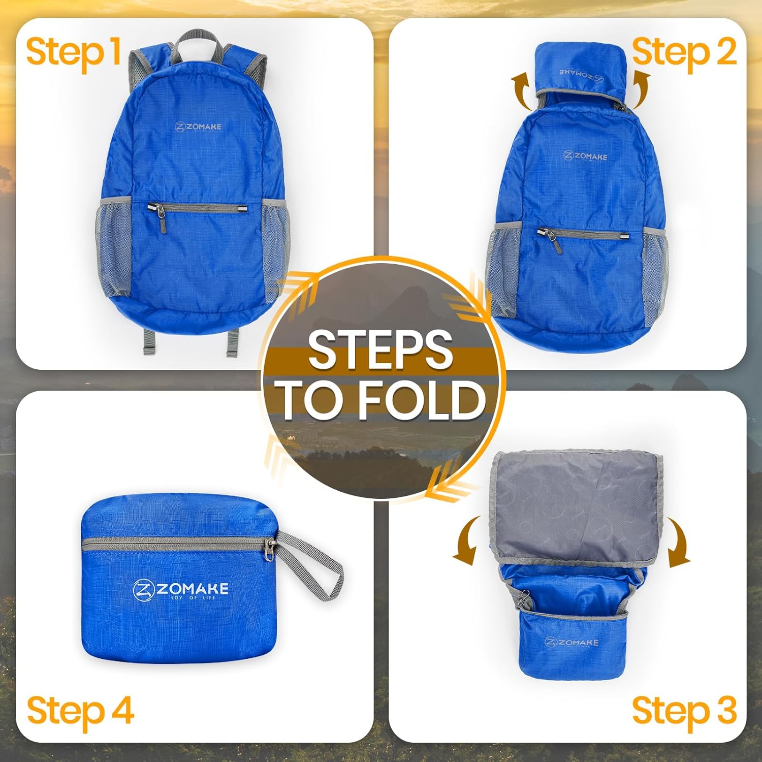 ZOMAKE Ultra Lightweight Hiking Backpack 20L - Packable Small Backpacks Water Resistant Daypack for