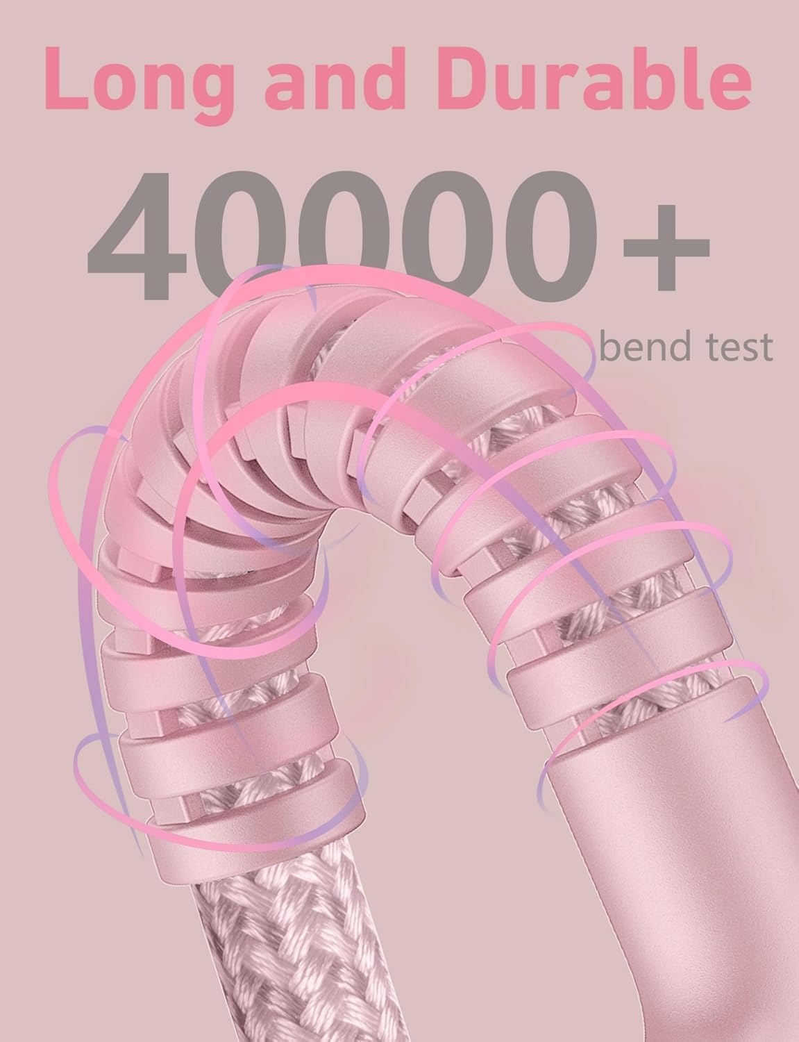 USBC Cables 6FT, 2Pack USB C to C Charger Cable, Long USBC Fast Charging Cable Nylon Braided USB C iPhone Charger Cord Compatible with iPhone 17 16/15/Pro Max/PlusSamsung Galaxy S23/LG/Switch-Pink