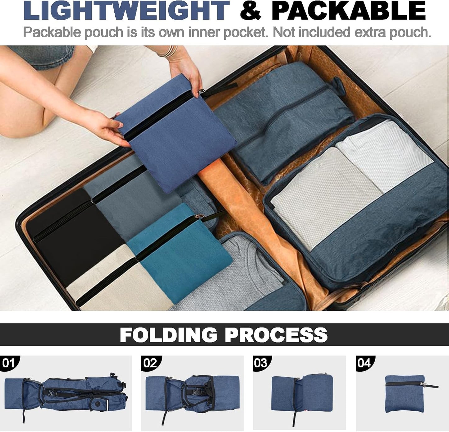 Seektop 15L Small Hiking Backpack for Women Men, Lightweight Hiking Packable Daypack with Phone