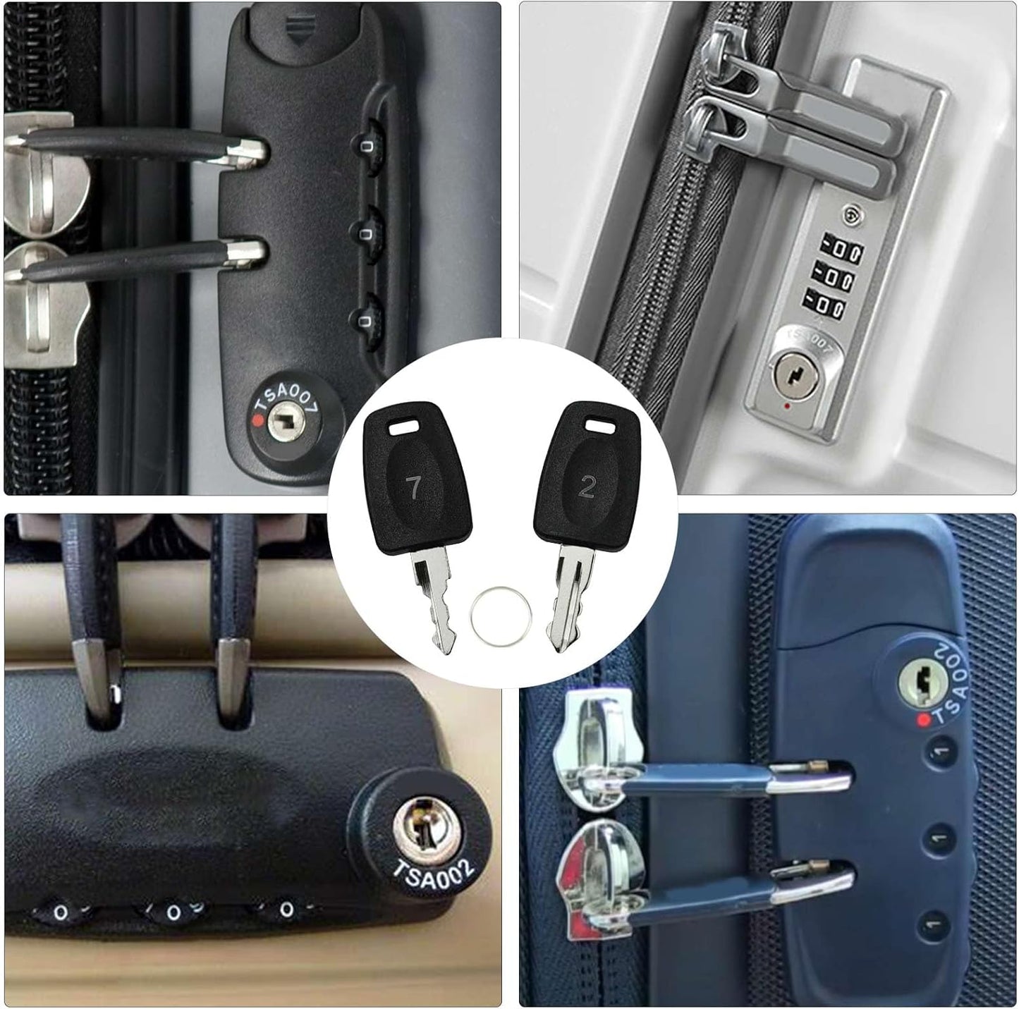 Master Luggage Keys 002 007 Replacement for Bag Suitcase Luggage Lock