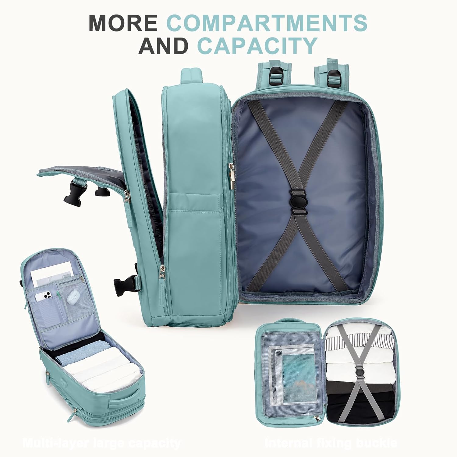 coowoz Large Travel Backpack For Women Men, Carry On Backpack,Hiking Backpack Waterproof Outdoor