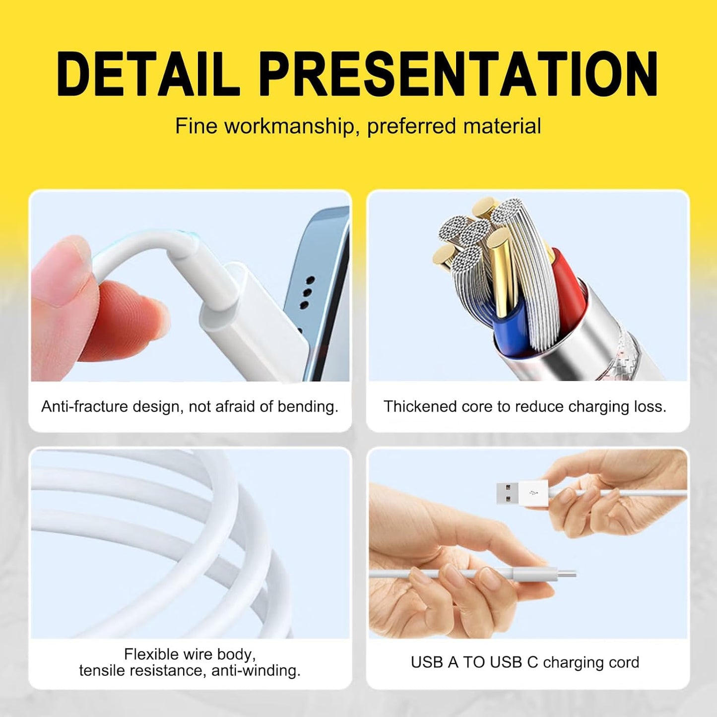 Car Carplay USB A to USB C Cable for iPhone 16E 17 16 iPhone 15 Pro Max 16E 15 Chargers, iPhone 15 Carplay Cable i Phone 15 Pro Plus, AirPods 4,AirPods Pro 3 2nd/3rd, iPad 13 10th Air 5 Mini 6th 3FT