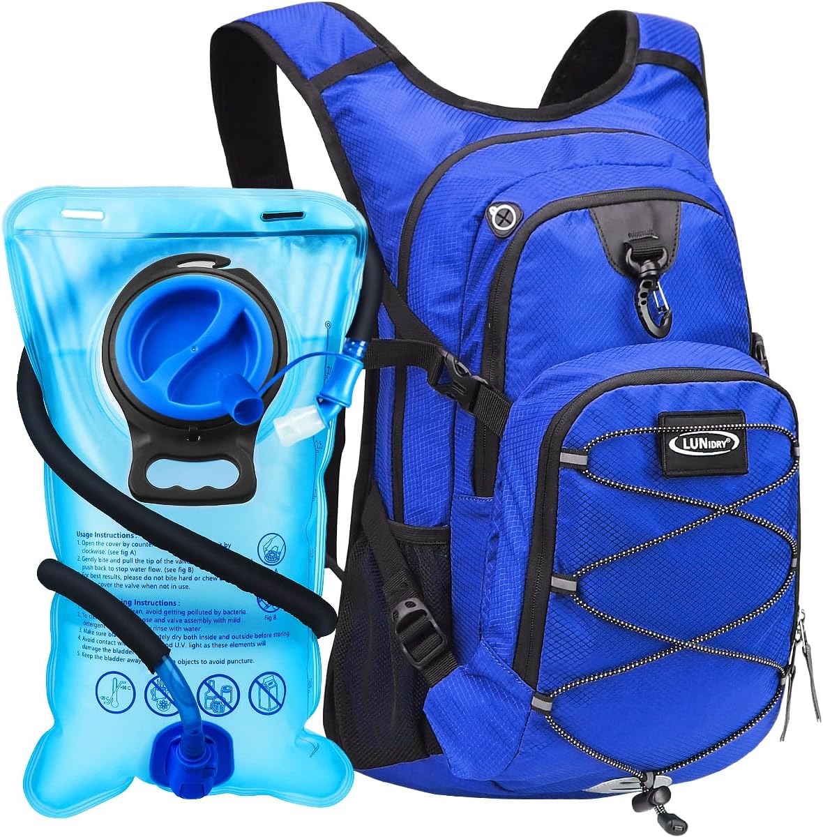 Hydration Backpack with 3L Water Bladder, Insulated Running Hydration Pack Hydropack, Lightweight Water Backpack for Hiking Cycling Camping Biking for Men Women