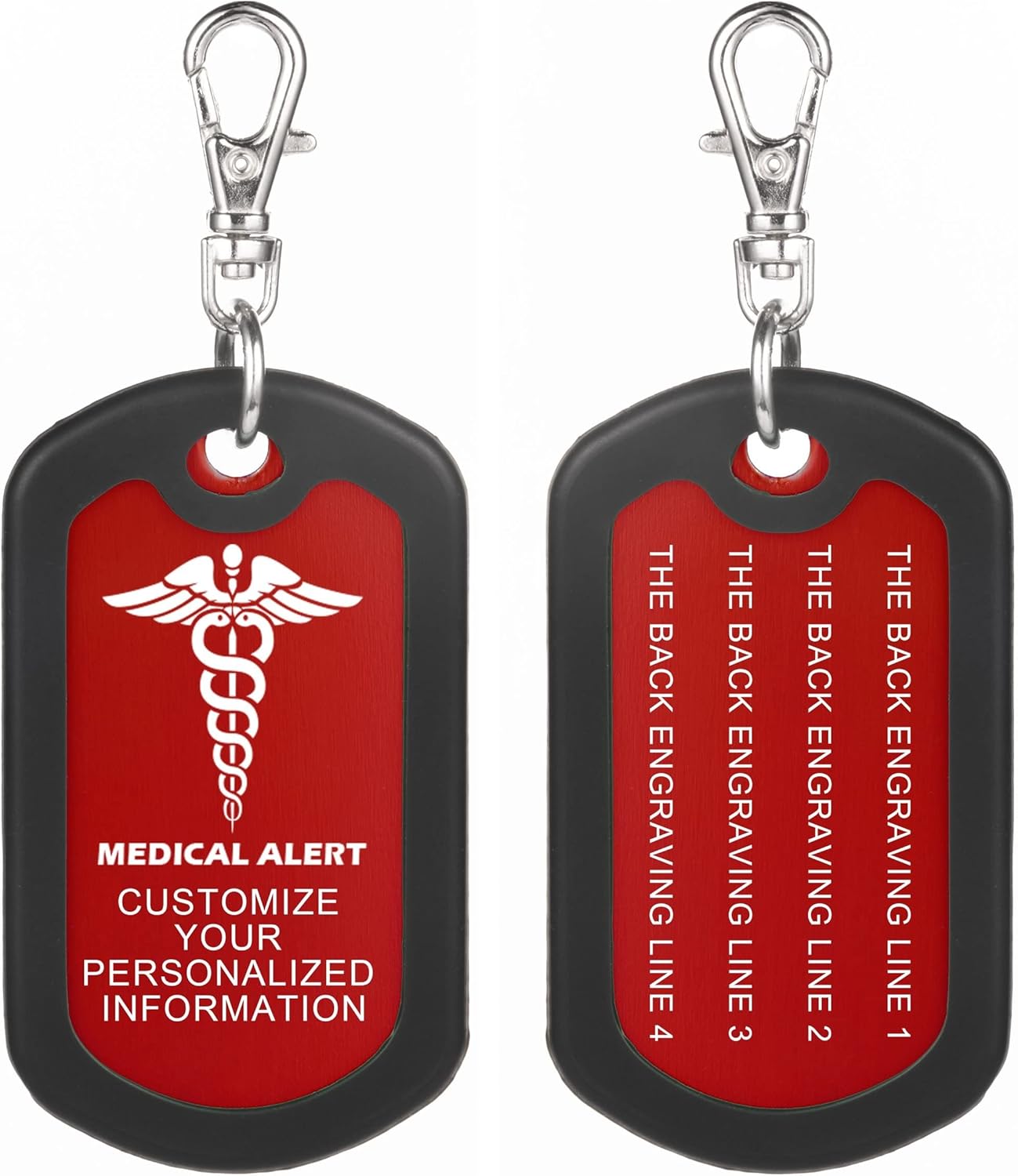 mnmoom Medical Equipment Luggage Tag Medical Alert Zipper Pull Bag Tag (Customizable)