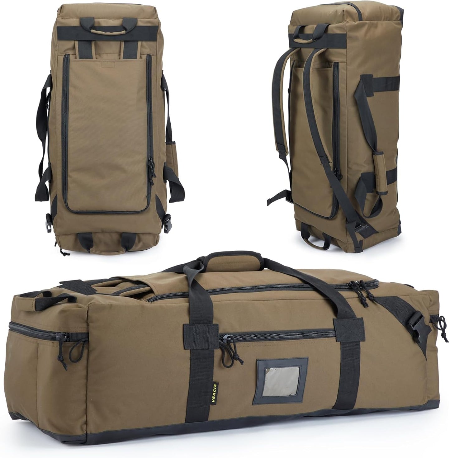86l Large Duffel Bag For Travel, Gym & Sports - Water Repellent Polyester, Hidden Straps, Shoe
