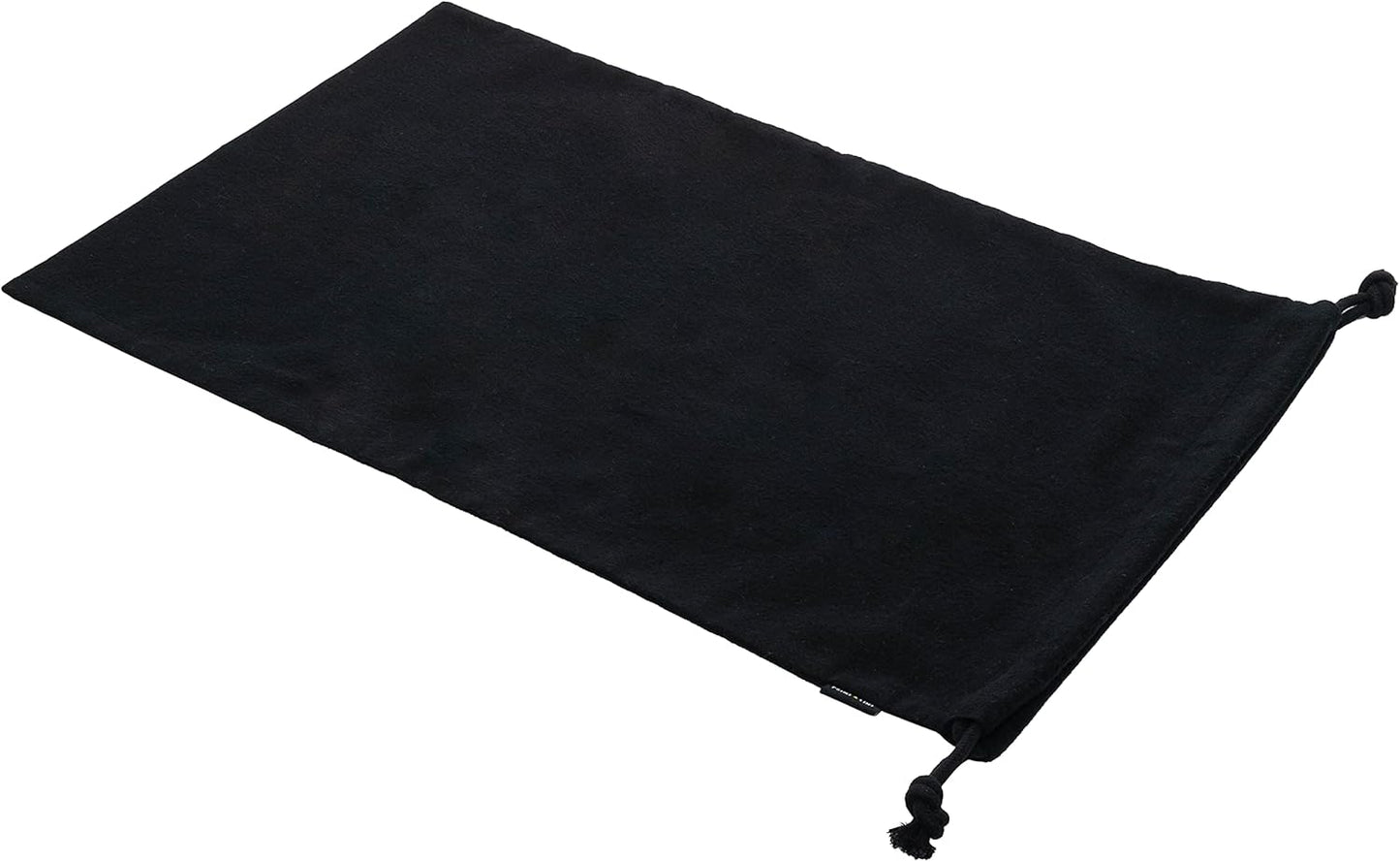 ZENPAC Cloth Bags, Black Duster Flannel Boot Storage with Drawstring Closure, Washable Breathable Cotton Fabric for Shoe, Luggage, 12.5x20.5, 2 Pack