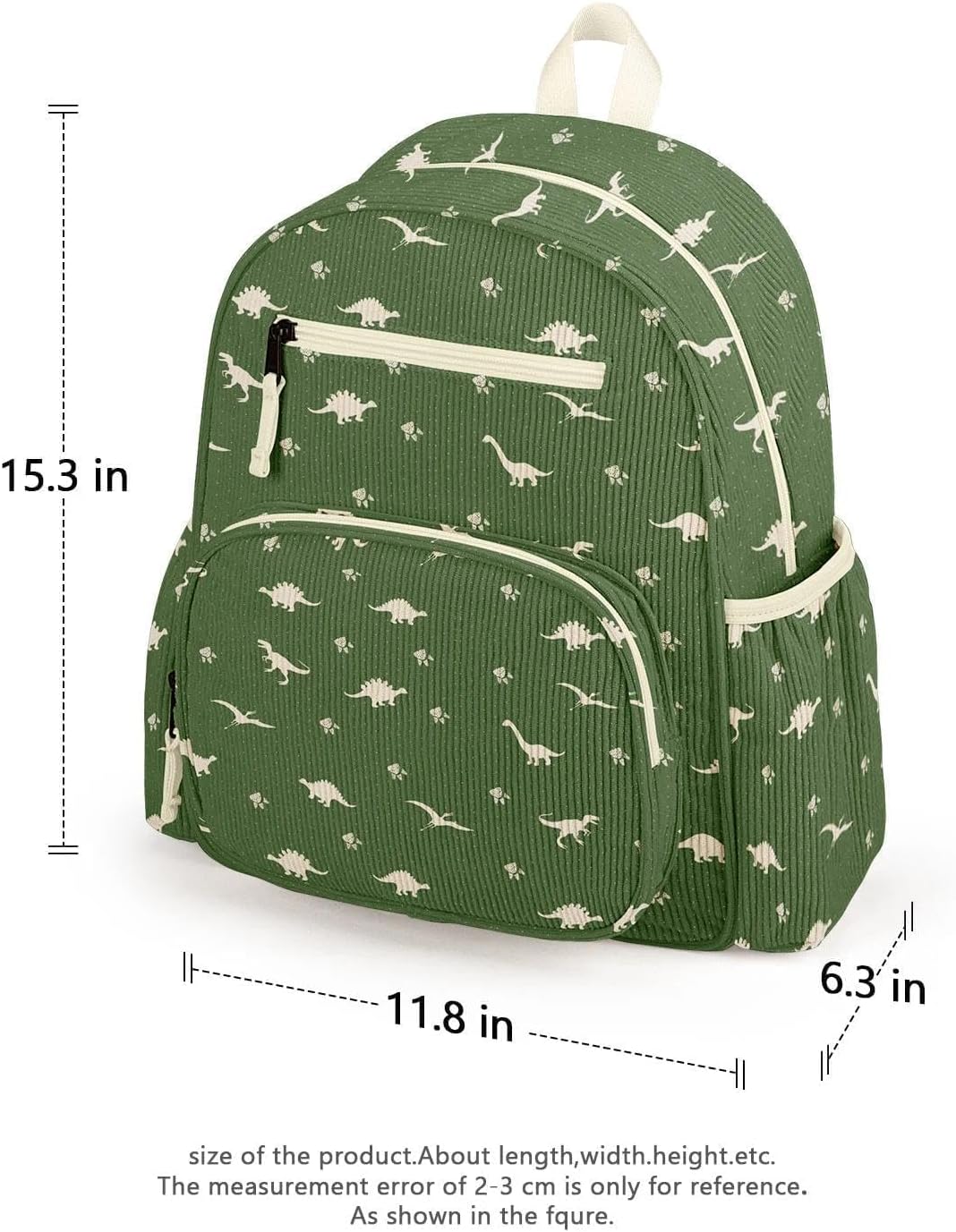 Corduroy Kids Backpack, Lightweight Boys Backpack 5-9, Boy Bookbag for Elementary School 15.3" H Fit Folder