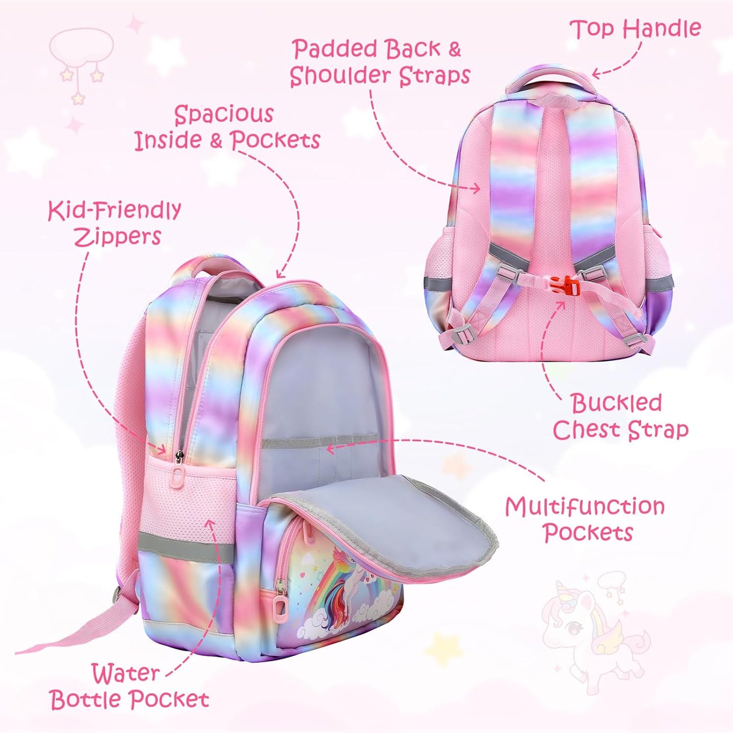 Kids Backpack for Boys Girls Children Bookbags for Preschool Elementary Middle School Lightweight Teen School Bags Backpacks