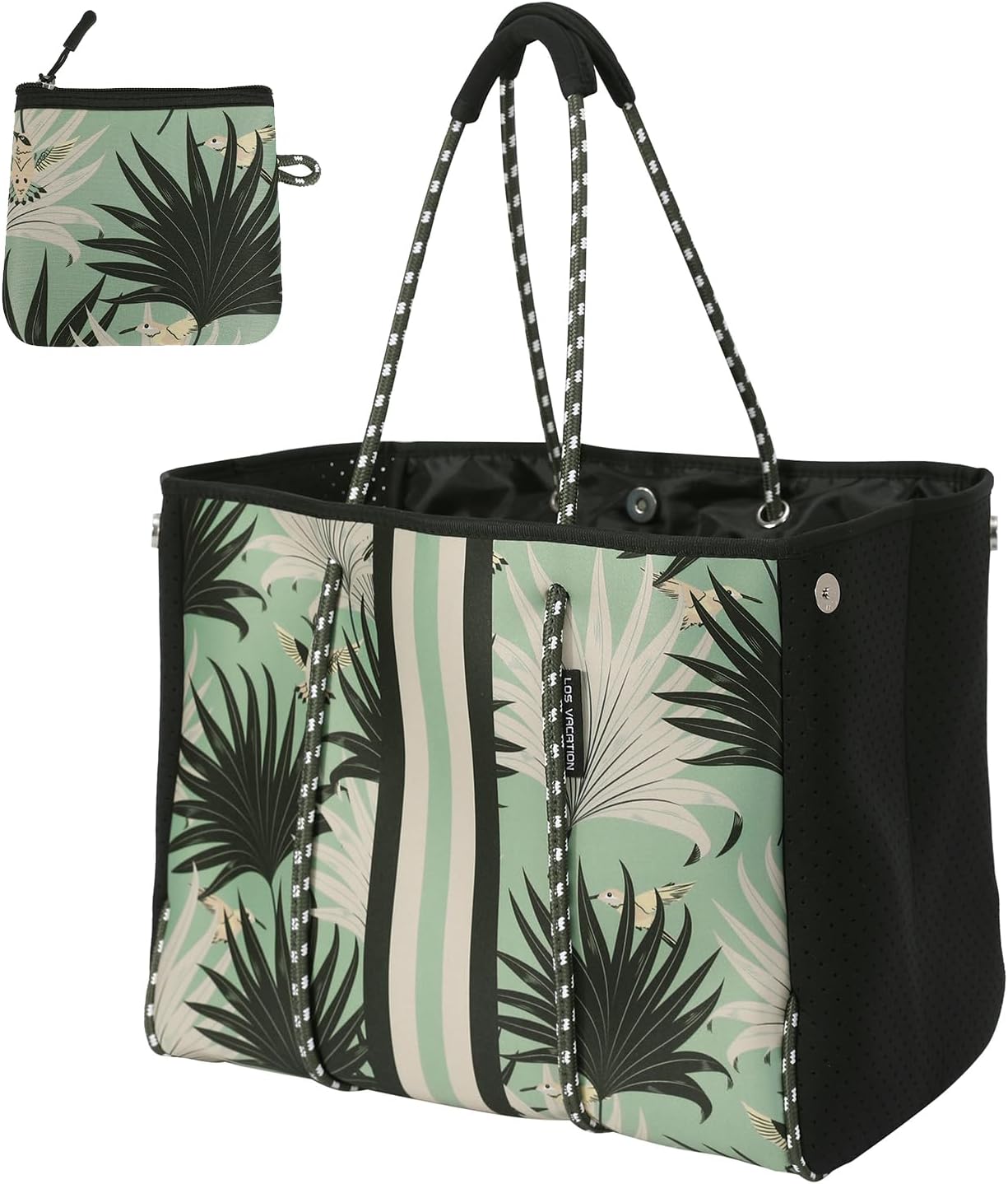 SUMARPO Neoprene Tote Bag, Large Multipurpose Beach Bag, Women Shoulder Bag for Shopping, Beach, Gym, Travel