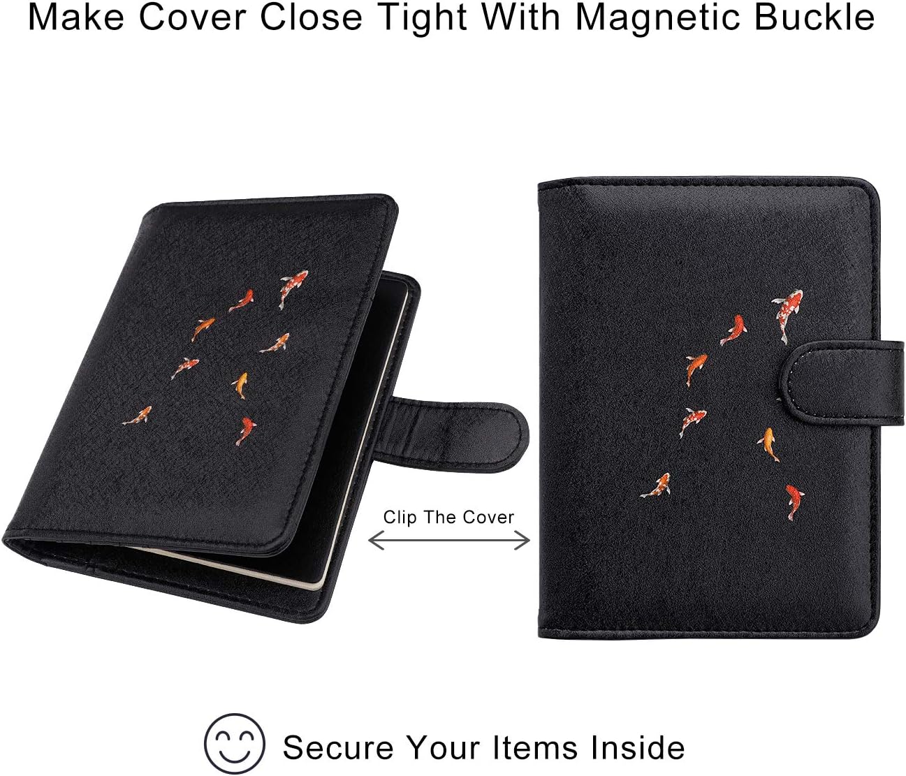 WALNEW Passport Holder for Travel, RFID Passport Cover Wallet for Women Men, PU Leather Passport Book Card Holder Case with Pen, Travelling Essentials for Flying