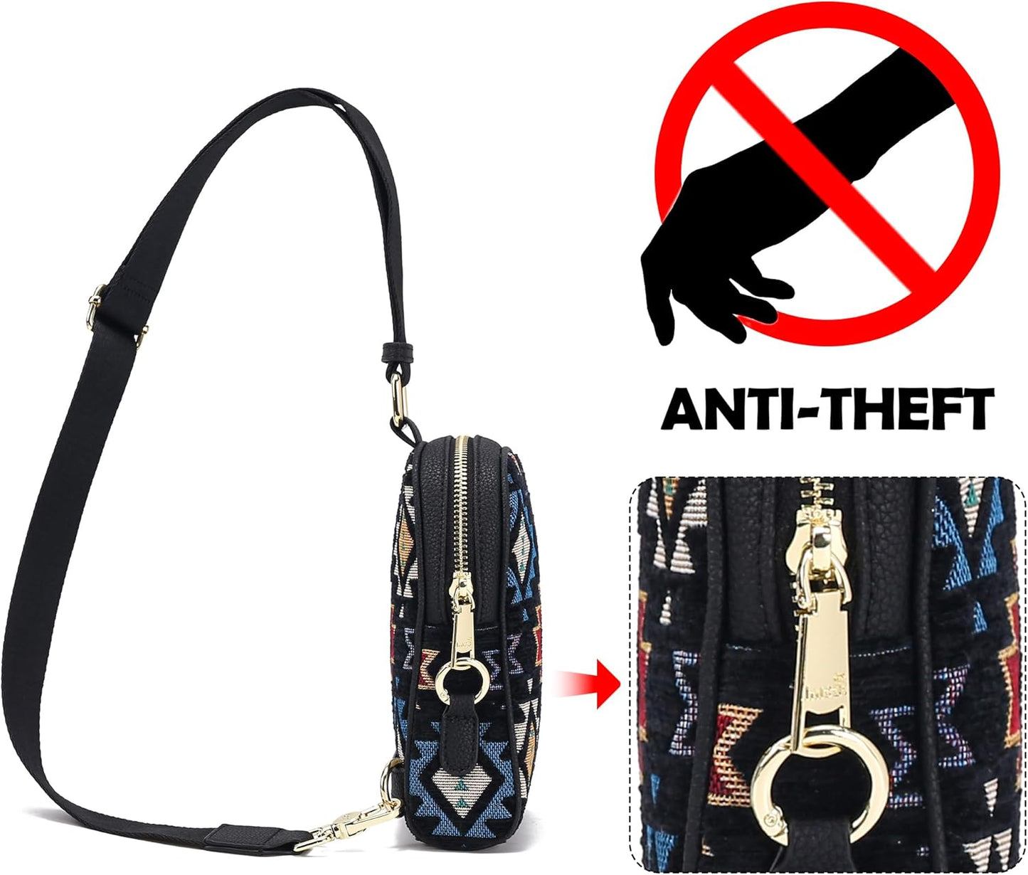 INICAT Travel Small Sling Bag Faux Leather Crossbody Bags Women Cross Body Bag Purses for Woman