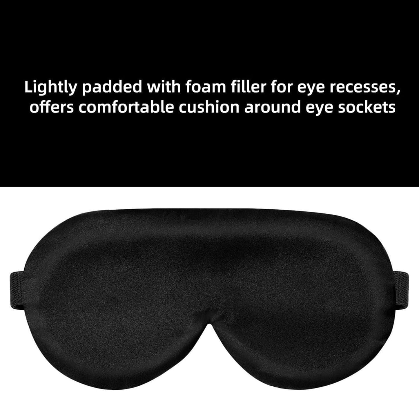 Alaska Bear Sleep Mask Silk Eye Cover with Shaped Pad, Machine Washable