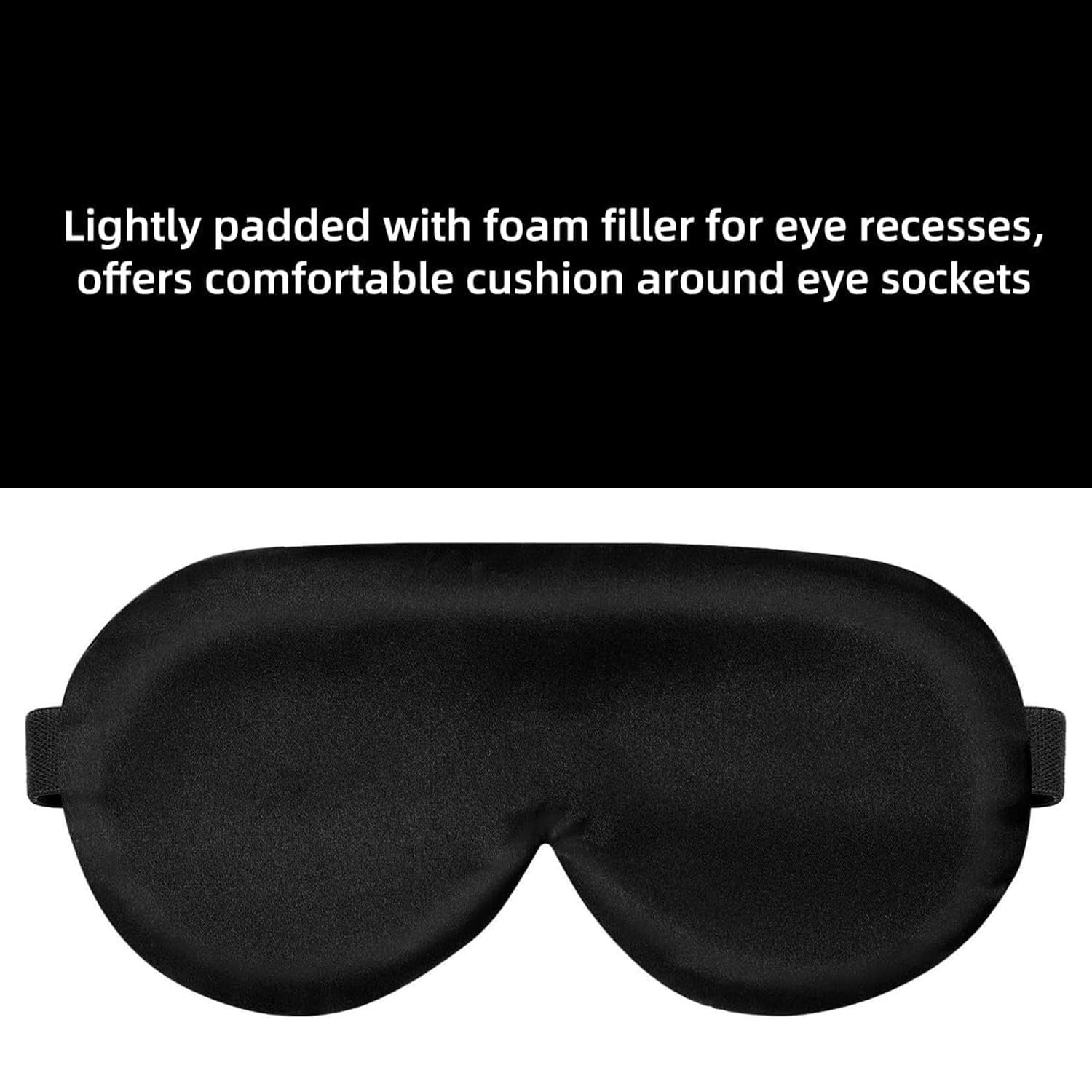 Alaska Bear Sleep Mask Silk Eye Cover with Shaped Pad, Machine Washable