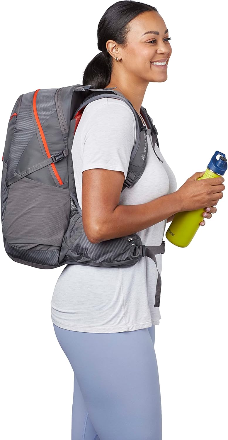 Gregory Maya 25L Women's Day Hiking Backpack, Ventilated Backpanel, Built-In Hydration Attachment for Water Bladder (Reservoir Not Included), One Size Fits All, Sunset Grey