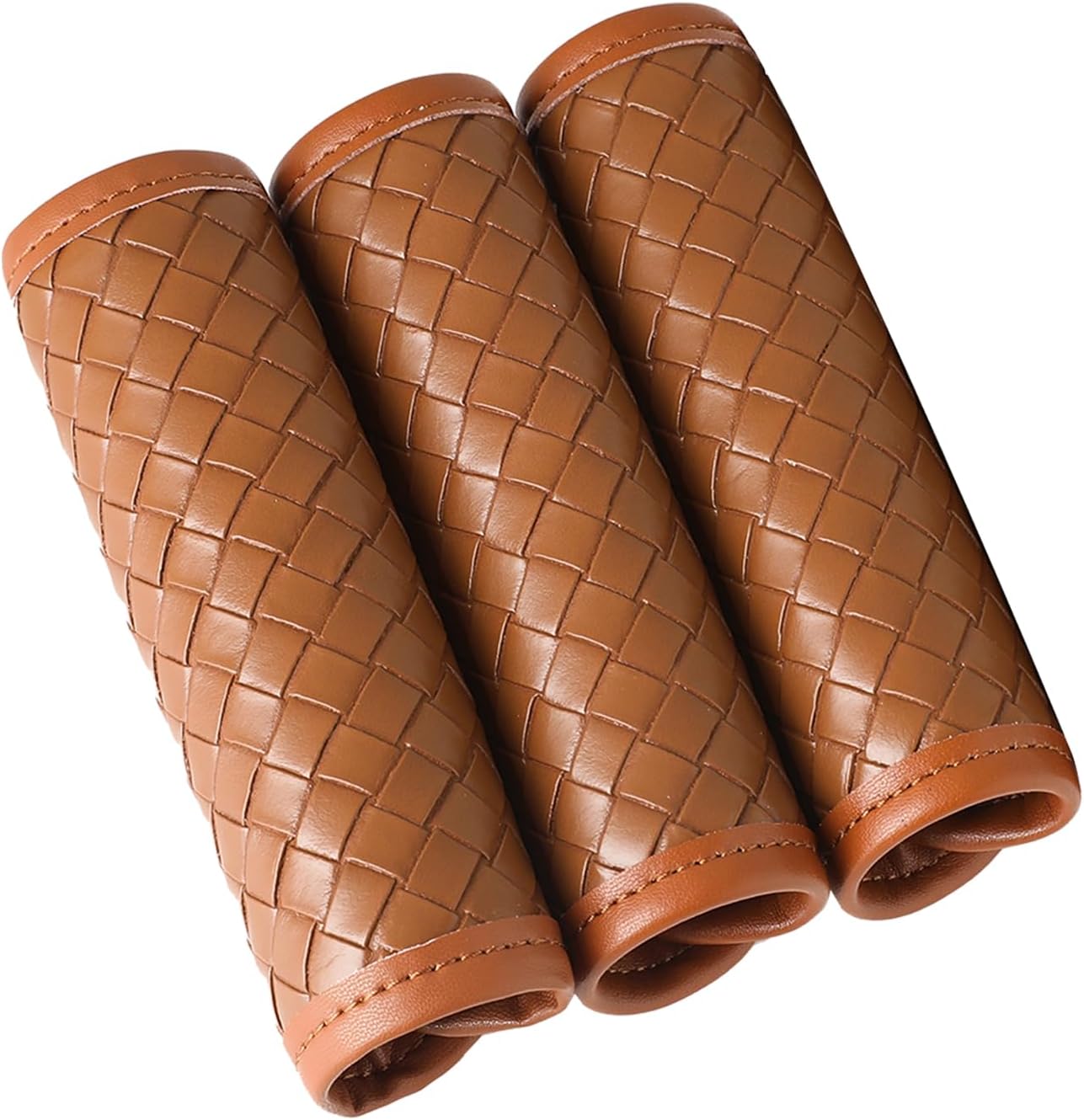 Luggage Handle Wraps -Suitcase Handle Wraps Travel Bag Handle Covers Suitcase Identifier Luggage Makers Covers(3Pcs-Brown)