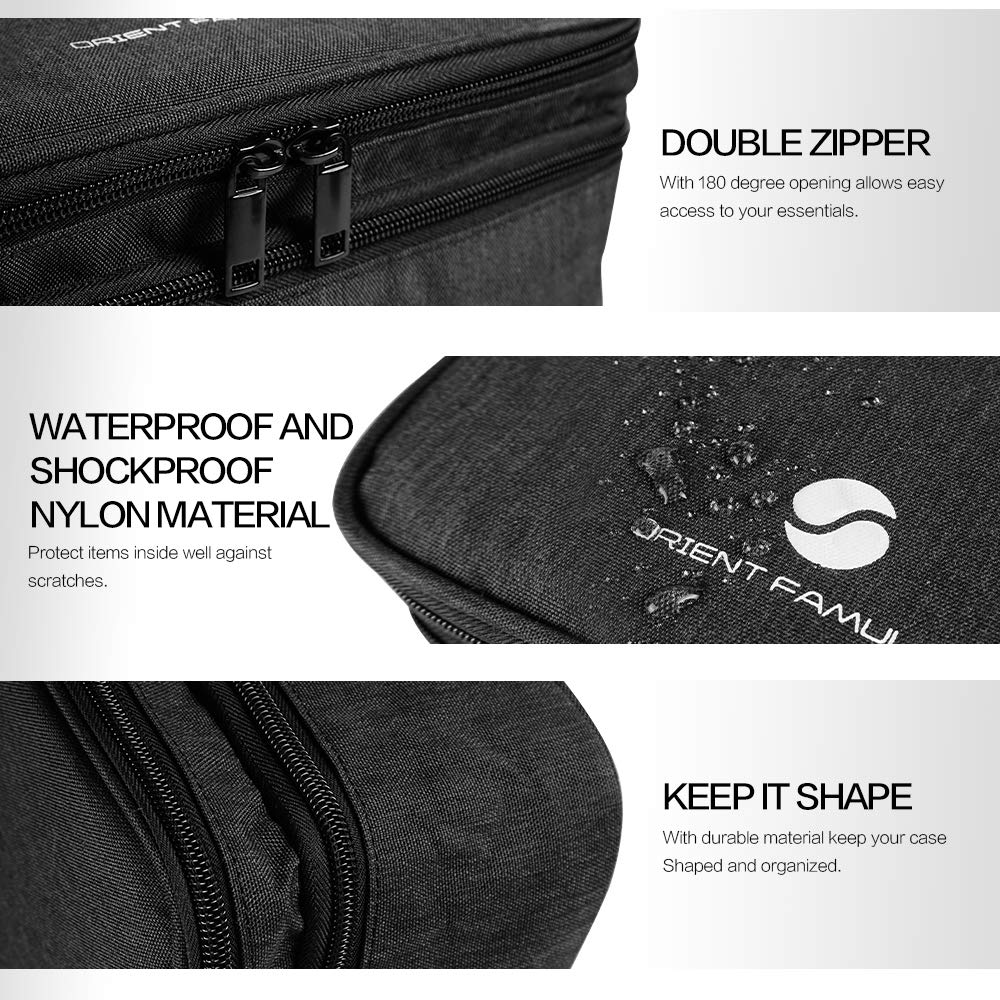 Travel Electronics Organizer, Waterproof Cable Organizer Bag for Electronic Accessories Double