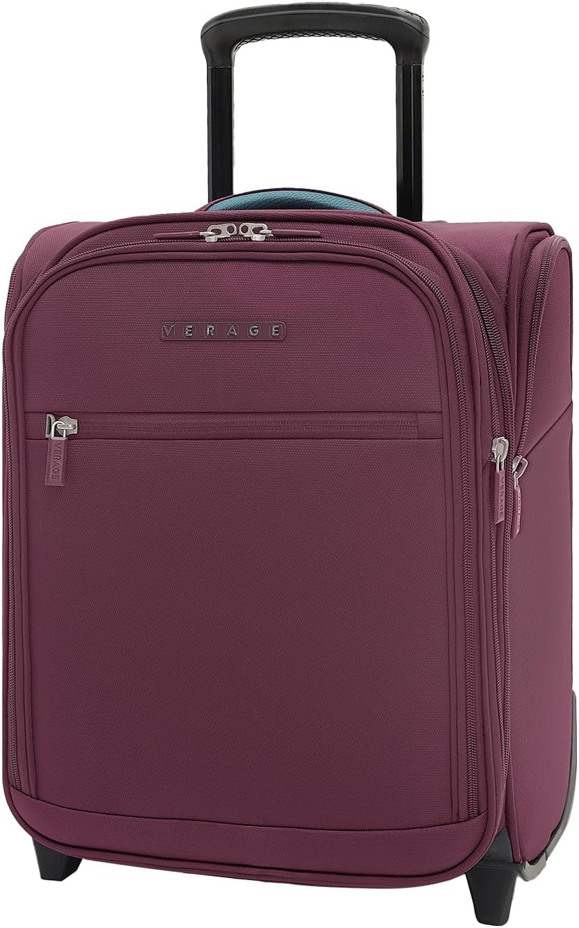 Verage Carry On Underseat Luggage with 2 Wheels & USB Port, 16 Inch Wheeled Spinner Bag Carry-on Luggages for Airlines, Lightweight Suitcase Men Women, Pilots and Crew (Upgrade-16-Inch)