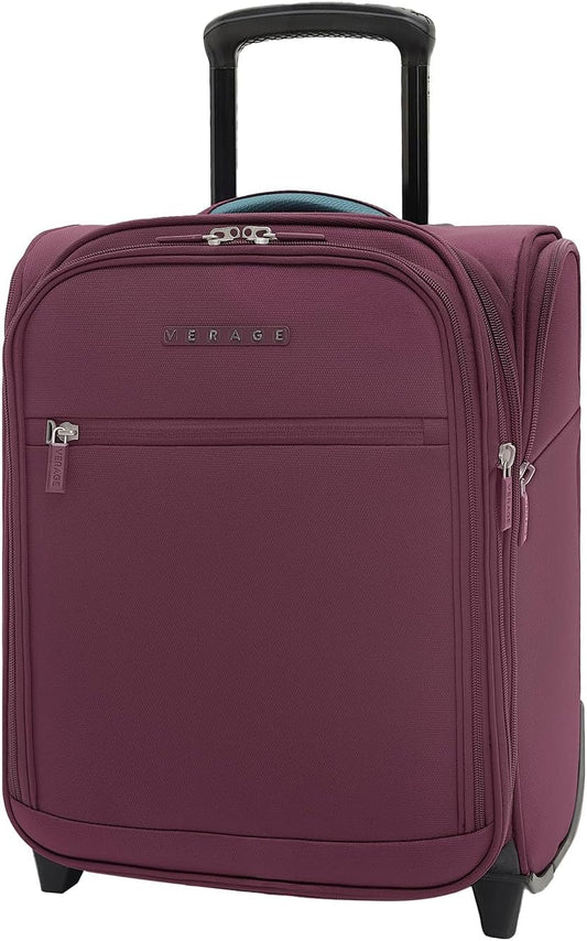 Verage Carry On Underseat Luggage with 2 Wheels & USB Port, 16 Inch Wheeled Spinner Bag Carry-on Luggages for Airlines, Lightweight Suitcase Men Women, Pilots and Crew (Upgrade-16-Inch)