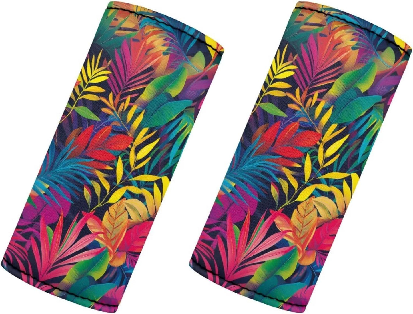 Colourful Flower Luggage Handle Wrap for Suitcase 2 Pcs Luggage Tags Suitcases Luggage Identifier Set Women Girls Cute Suitcase Sleeve Protector Door Handle Covers