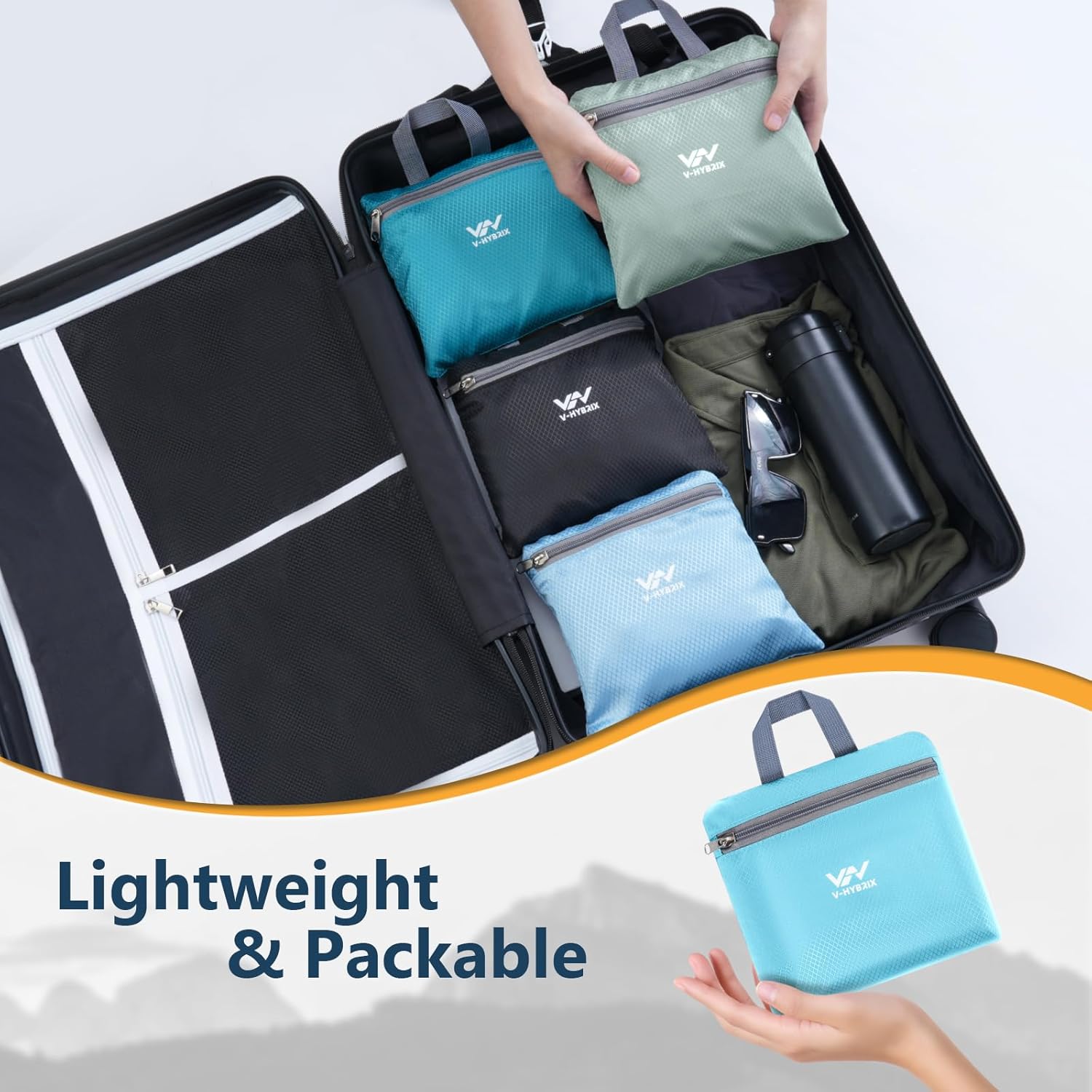 15L Foldable Hiking Backpack,Lightweight Packable Waterproof Machine Washable Daypack with Chest
