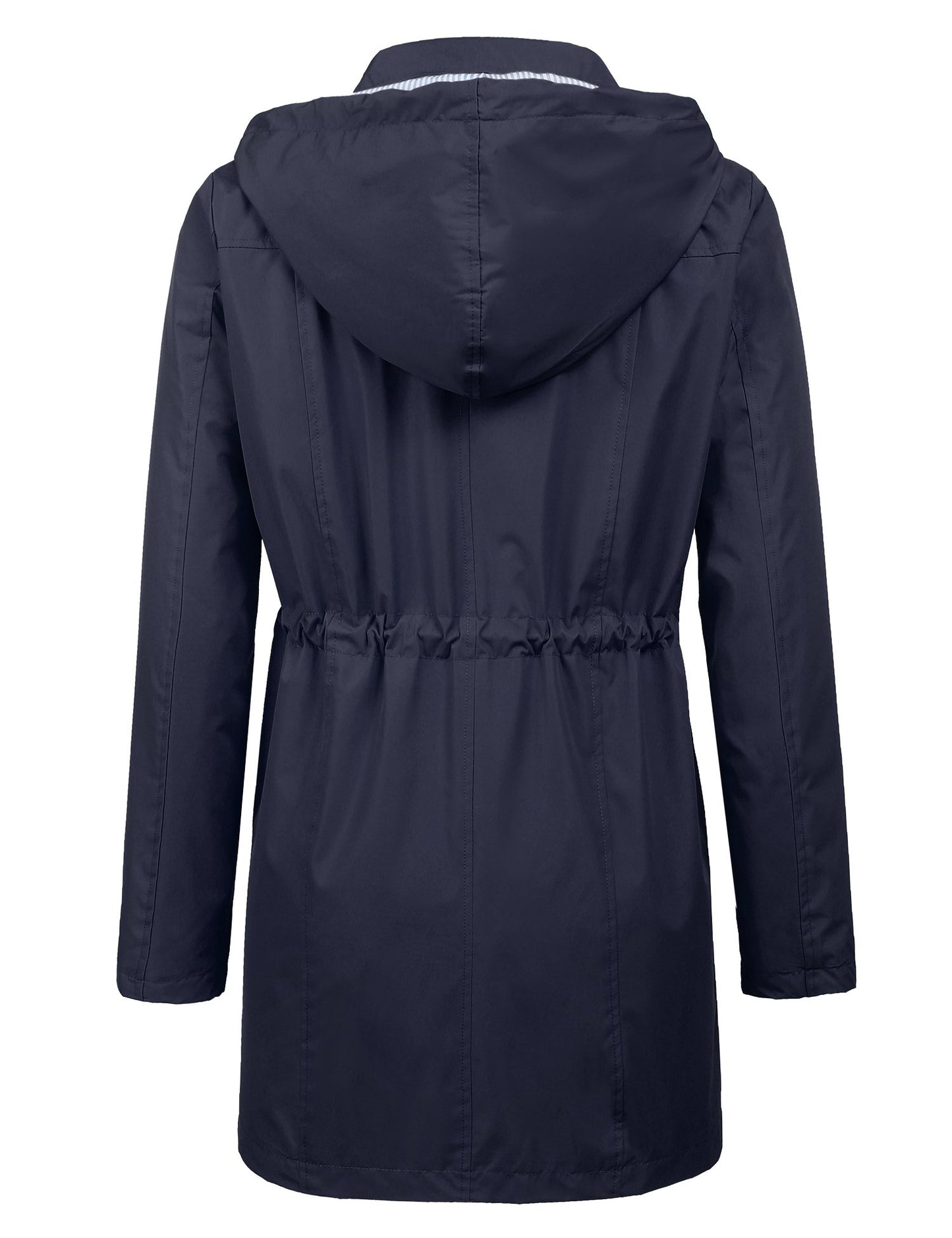 LOMON Women Rain Jacket Lightweight Travel Trench Waterproof Raincoat Hoodie Windproof Hiking Coat