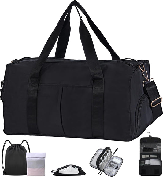 7 Set Packing Organizers for Travel Essentials, Suitcase Organizer Bags Set for Luggage with Travel Accessories Duffel Toiletry Shoe Laundry Bag Cable Organizer Airplane Cruise Road Trip Essentials