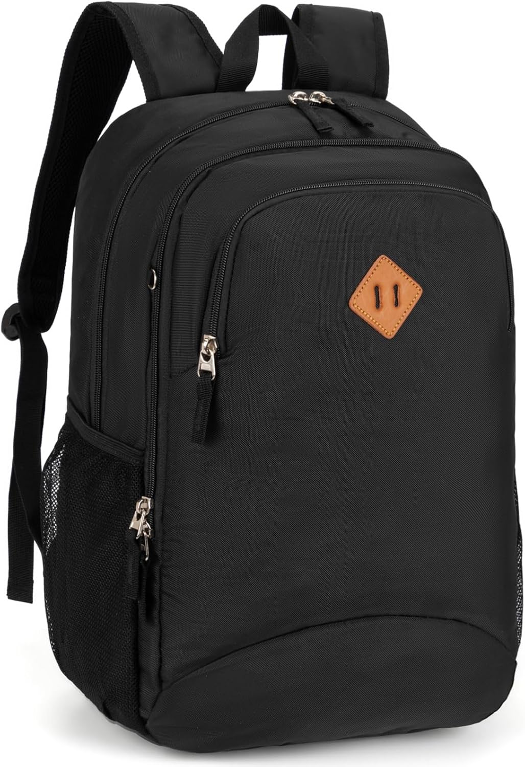 Kids Backpack for School Lightweight Elementary Middle School BookBags for Teens Boys and Girls with Chest Strap, 18 Inch Black