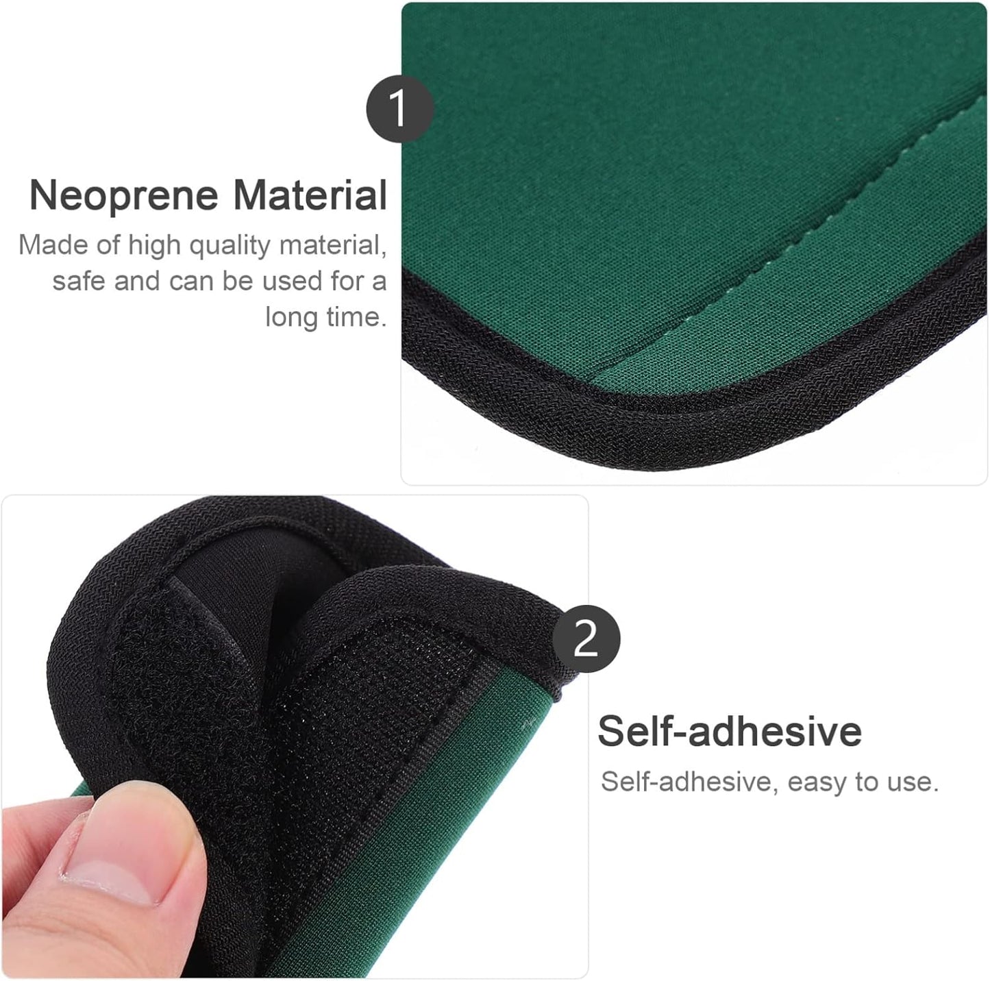 Generic Neoprene Handle Wrap, Travel Bag Covers, Luggage Grip Identifiers Suitcase Wraps (Green), Black,Green