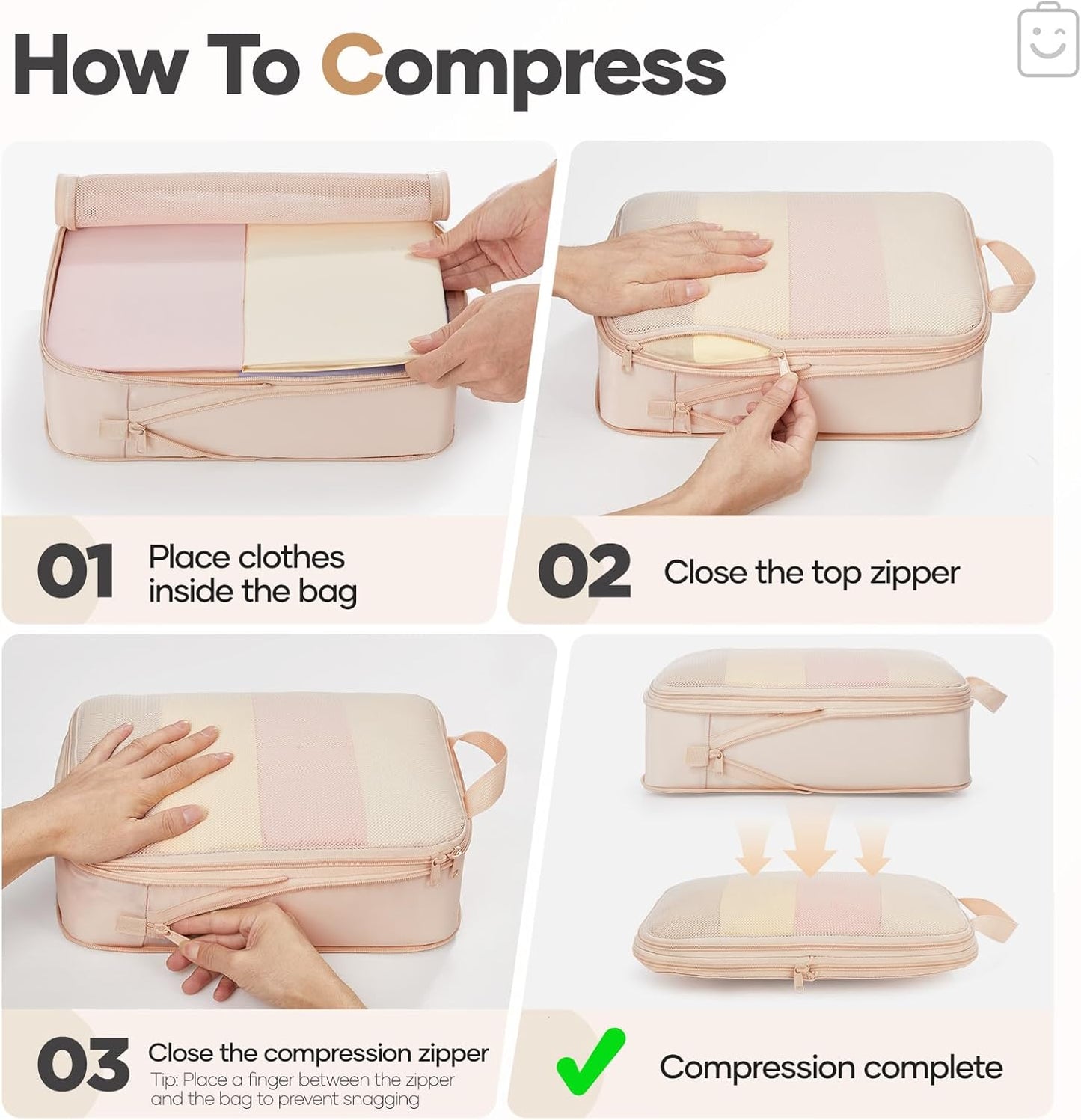 Veken 11 Set Compression Packing Cubes for Travel Essentials,Compressible Expandable Large Luggage