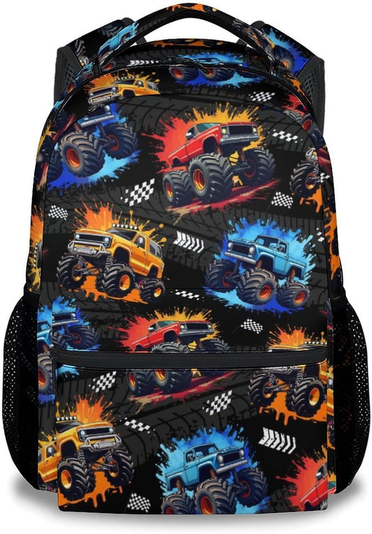 Toddler Backpack - Truck Backpacks for Boys - Kids Bookbag for School - Durable School Bag for Kindergarten/Preschool/Elementary(17 Inch)