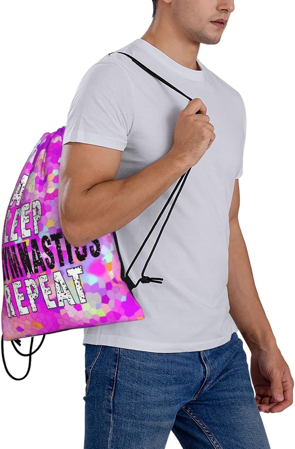 Drawstring Backpack Gym String Bag Sports Drawstring Sackpack For Women Men